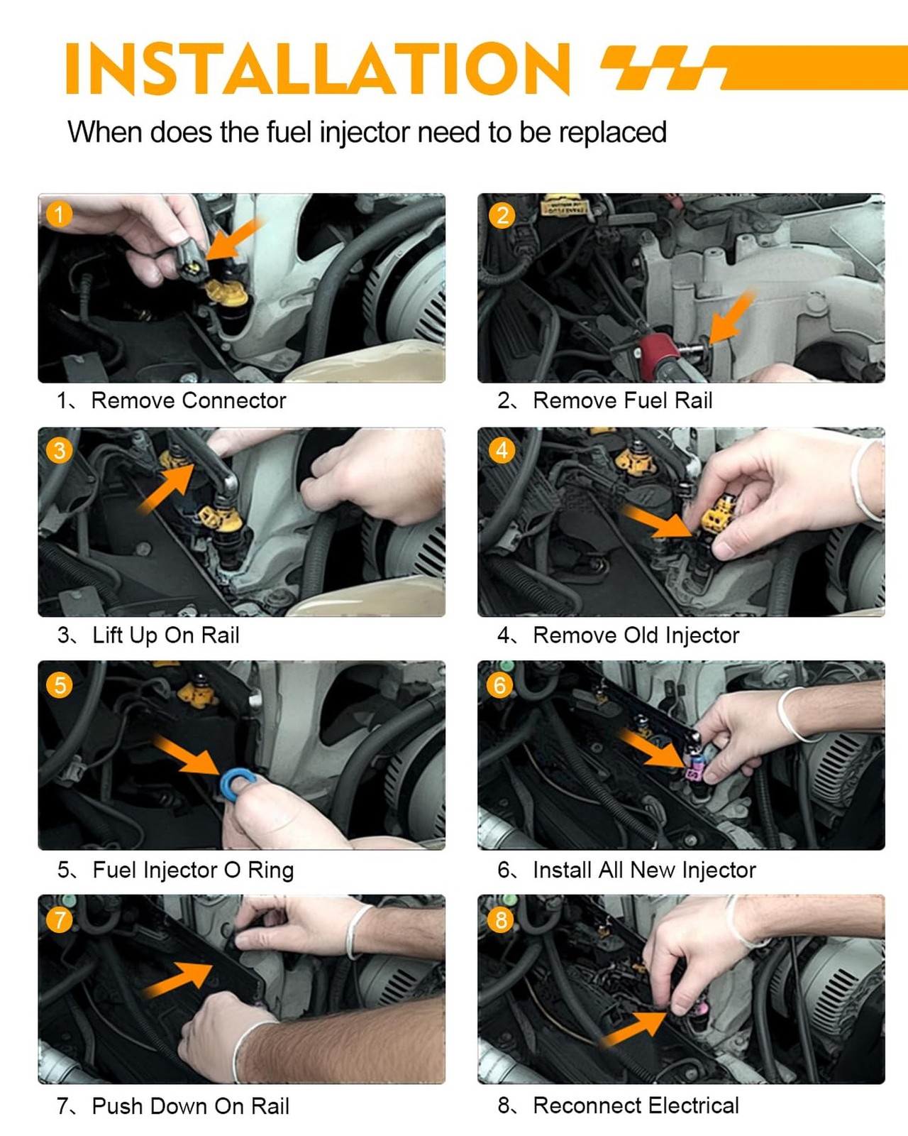0280158179 2.0L L4 Fuel Injectors Fit For:-Ford Fusion 2013-2017, Transit Con…