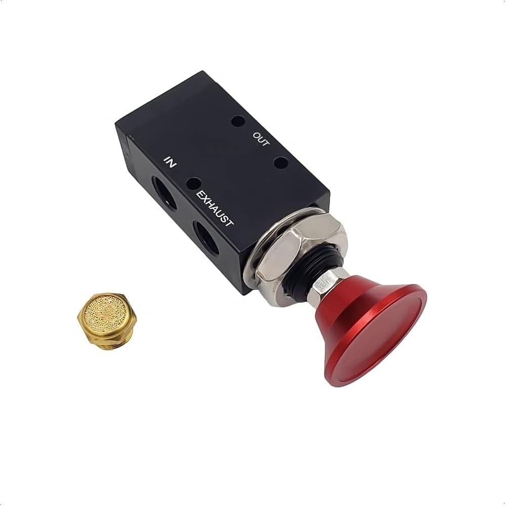 3Way Push/Pull Manual Tailgate Air Valve Knob 2 Position Pneumatic Control