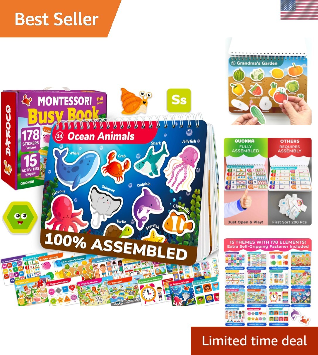 Montessori Busy Book for Toddlers 1-3 – Pre K Kids Learning Activities for Ho…