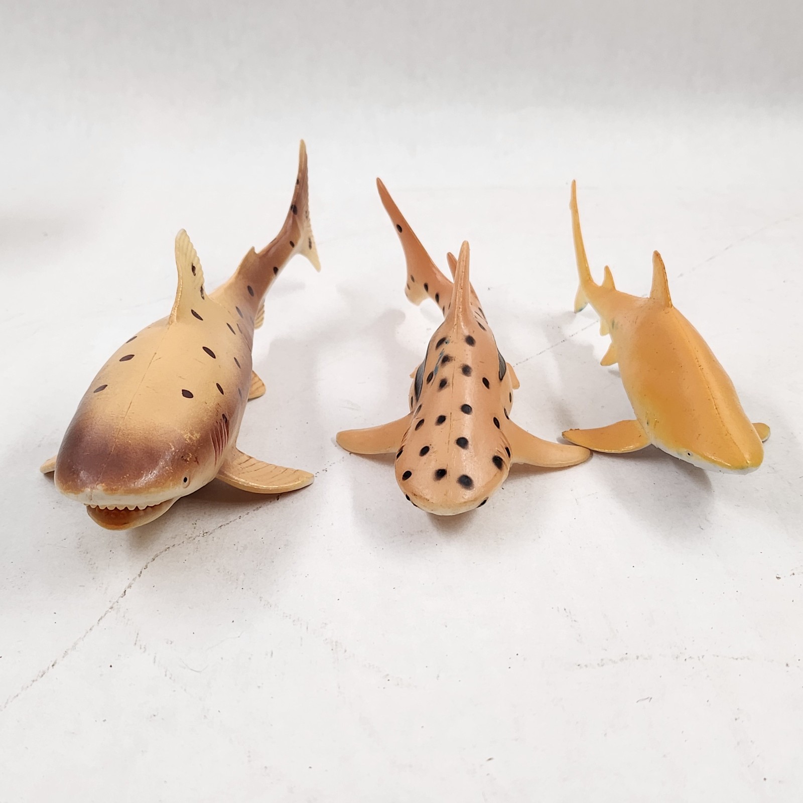 9″ Leopard 7″ Lemon 7″ Billhead Shark Toy Spotted Figurine Hard Plastic Ocean