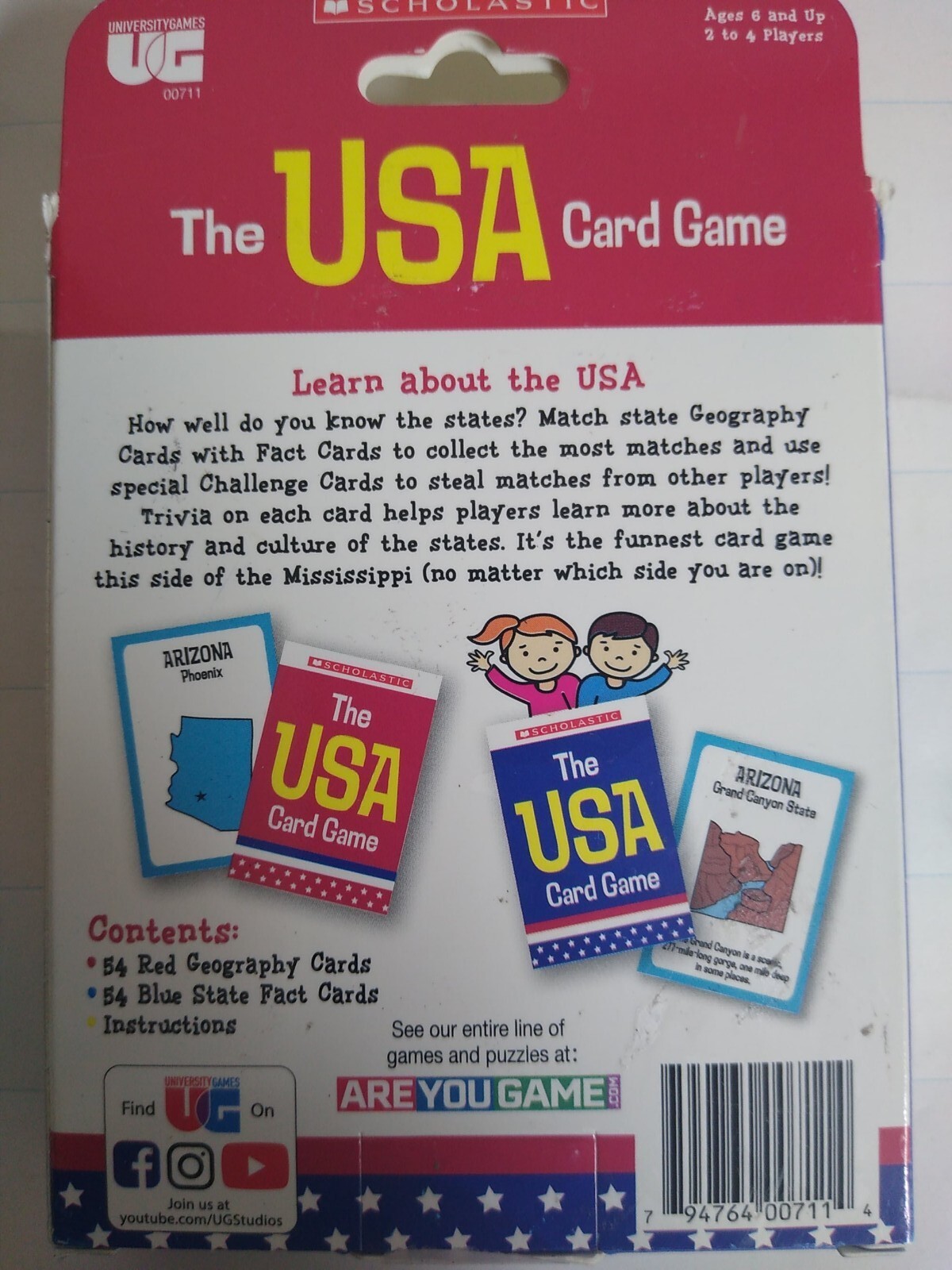 New – University Games Scholastic – The USA Game – Ages 6+ | 2-4 players