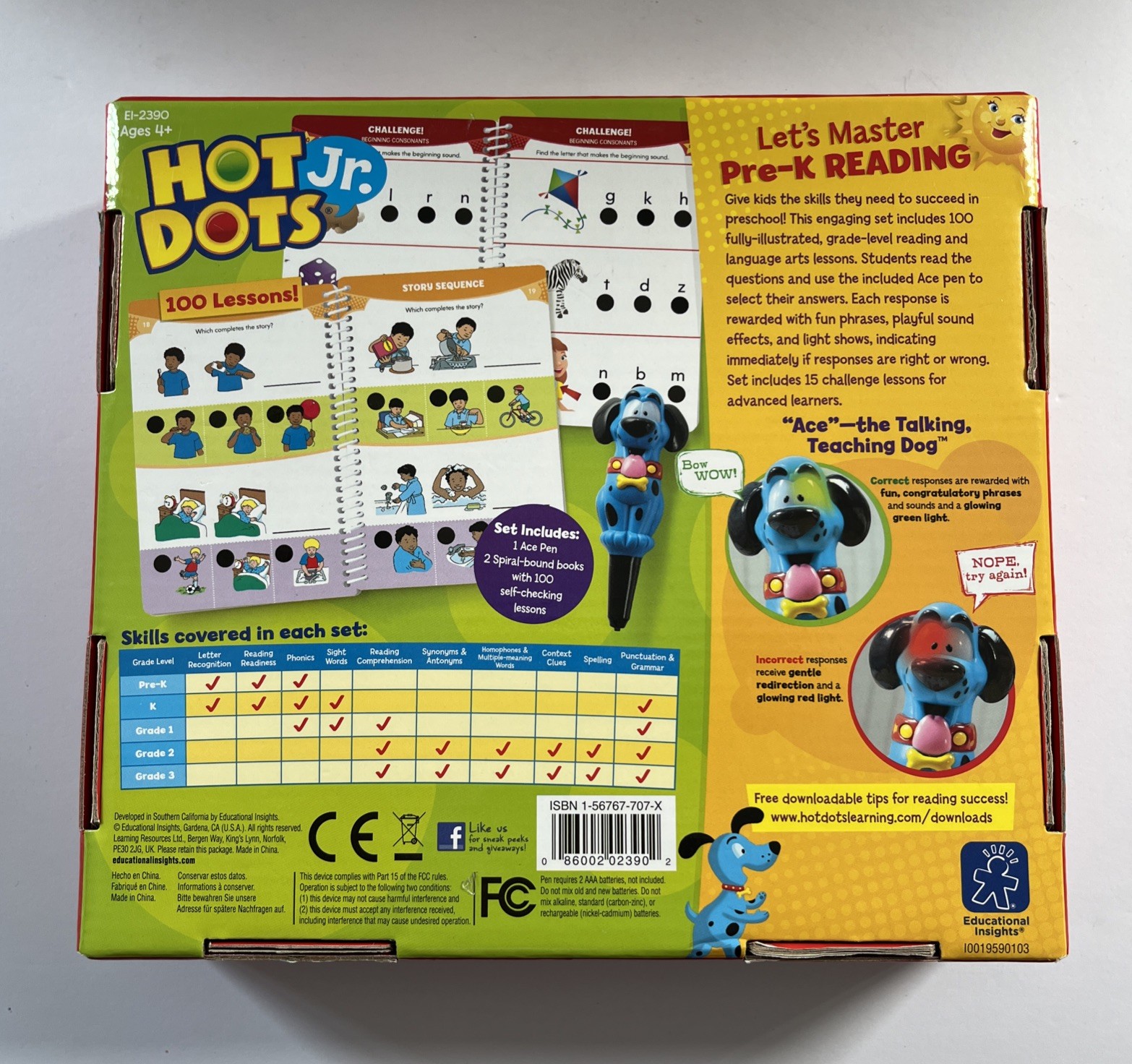 Hot Dots Jr Pre K Learning Toy Interactive Reading Skills Confidence Building