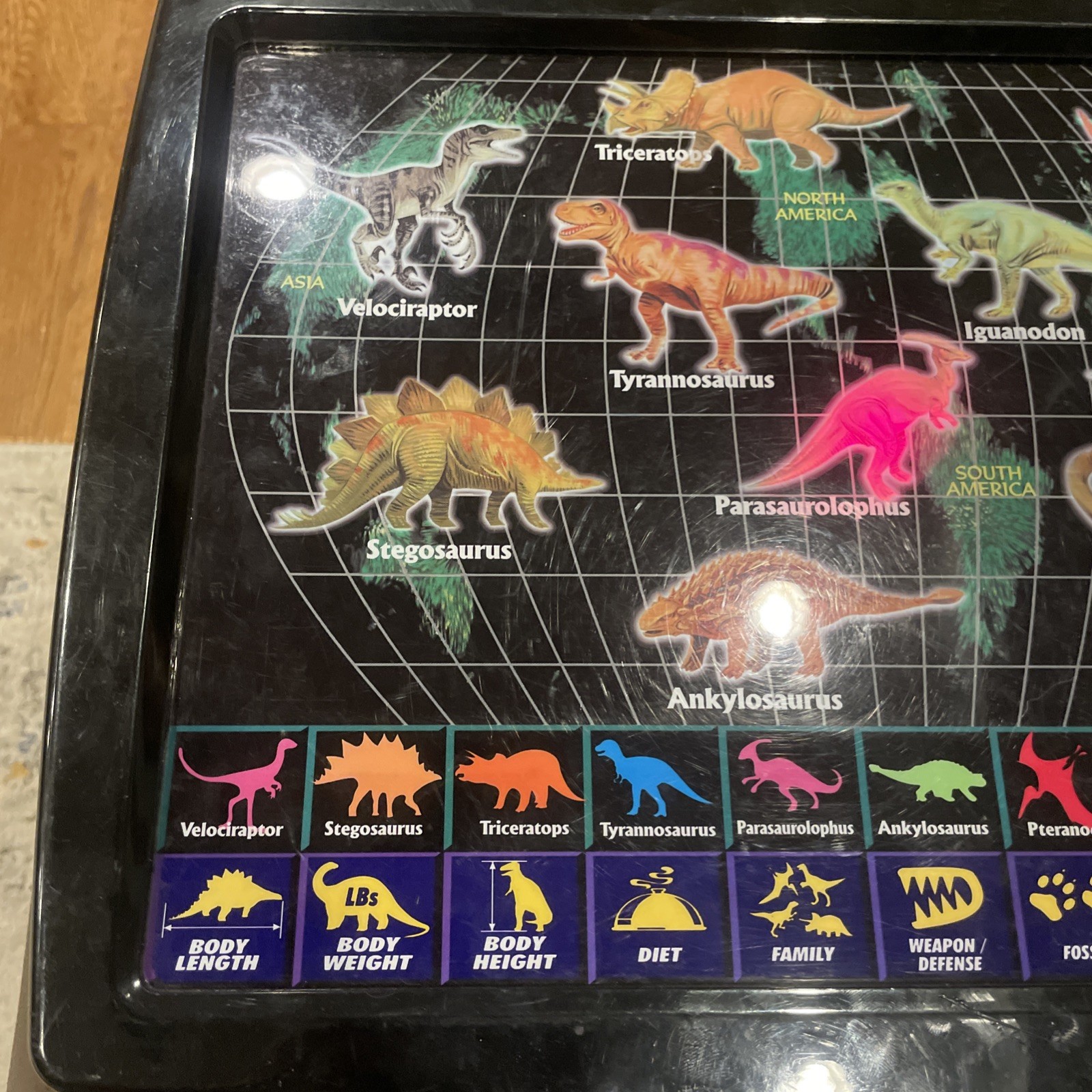 Interactive Amazing Dinosaurs Kids Learning Black Electronic Toy Working