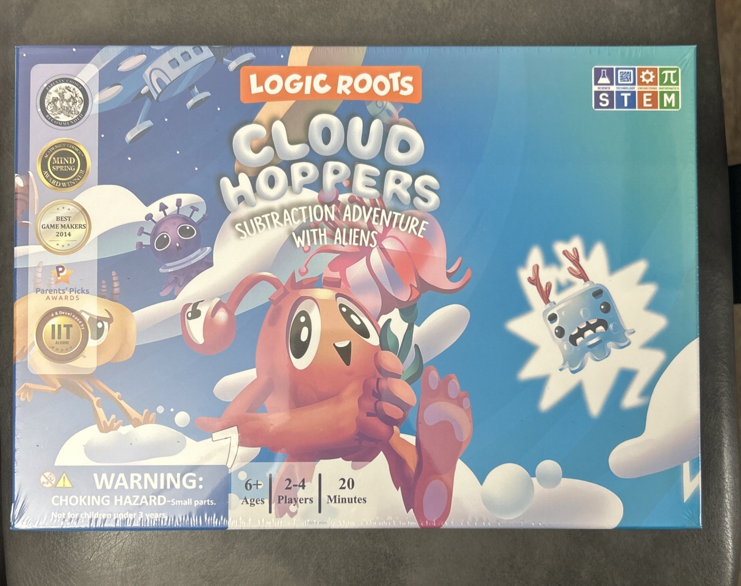 Logic Roots Cloud Hoppers Addition & Subtraction Board Game Educational Math FUN