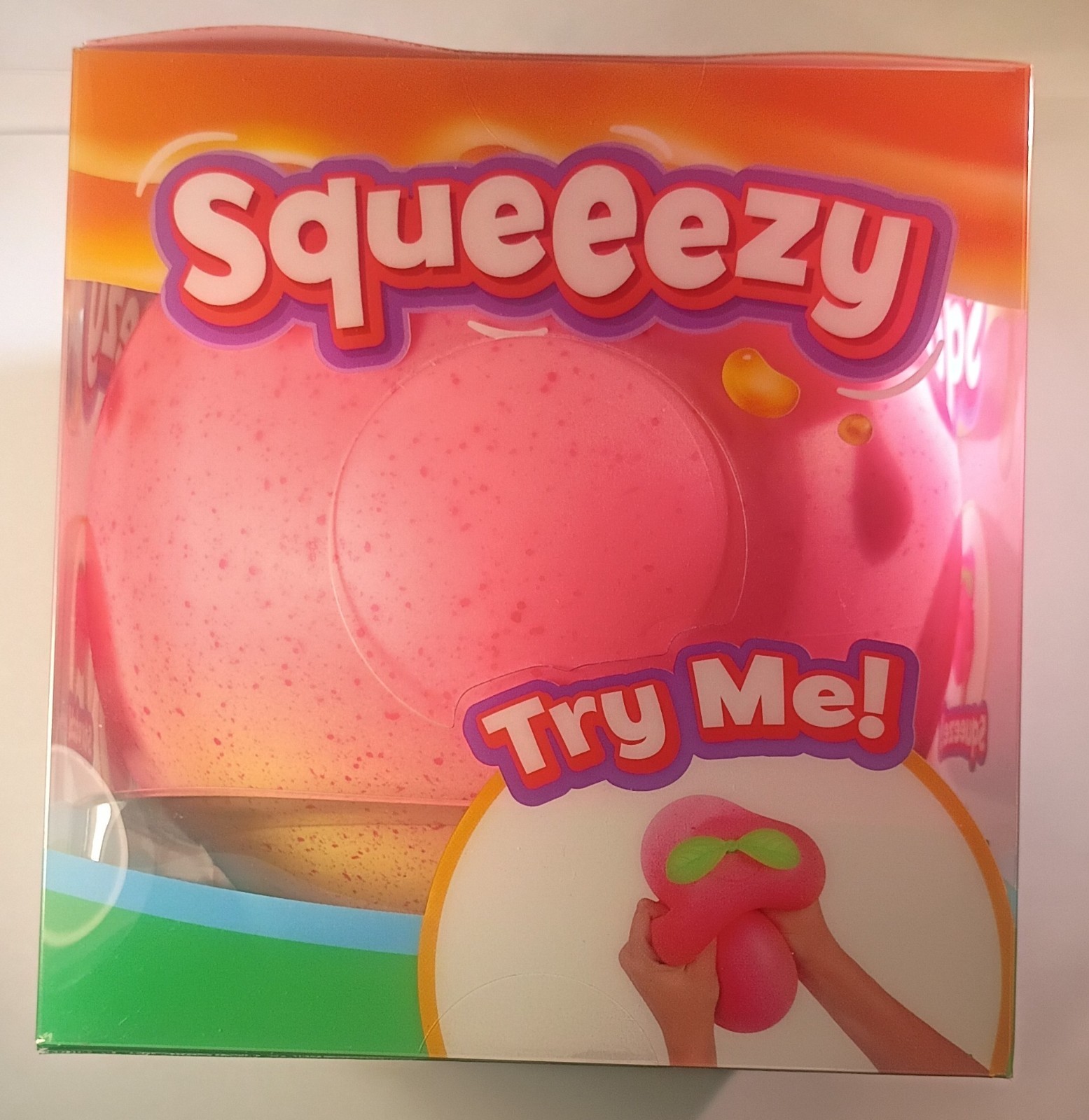 Squeezy Peach Ball Squish Squishy Stress Reliever Fidget Toy New In Pack