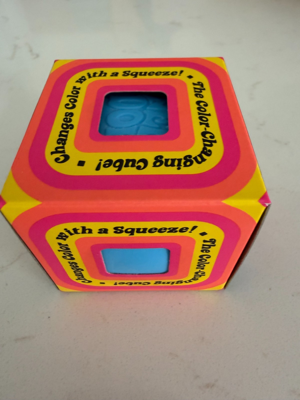 Nee Doh Color Change Cube Squishy Toy Pink Blue Yellow *Free Shipping*