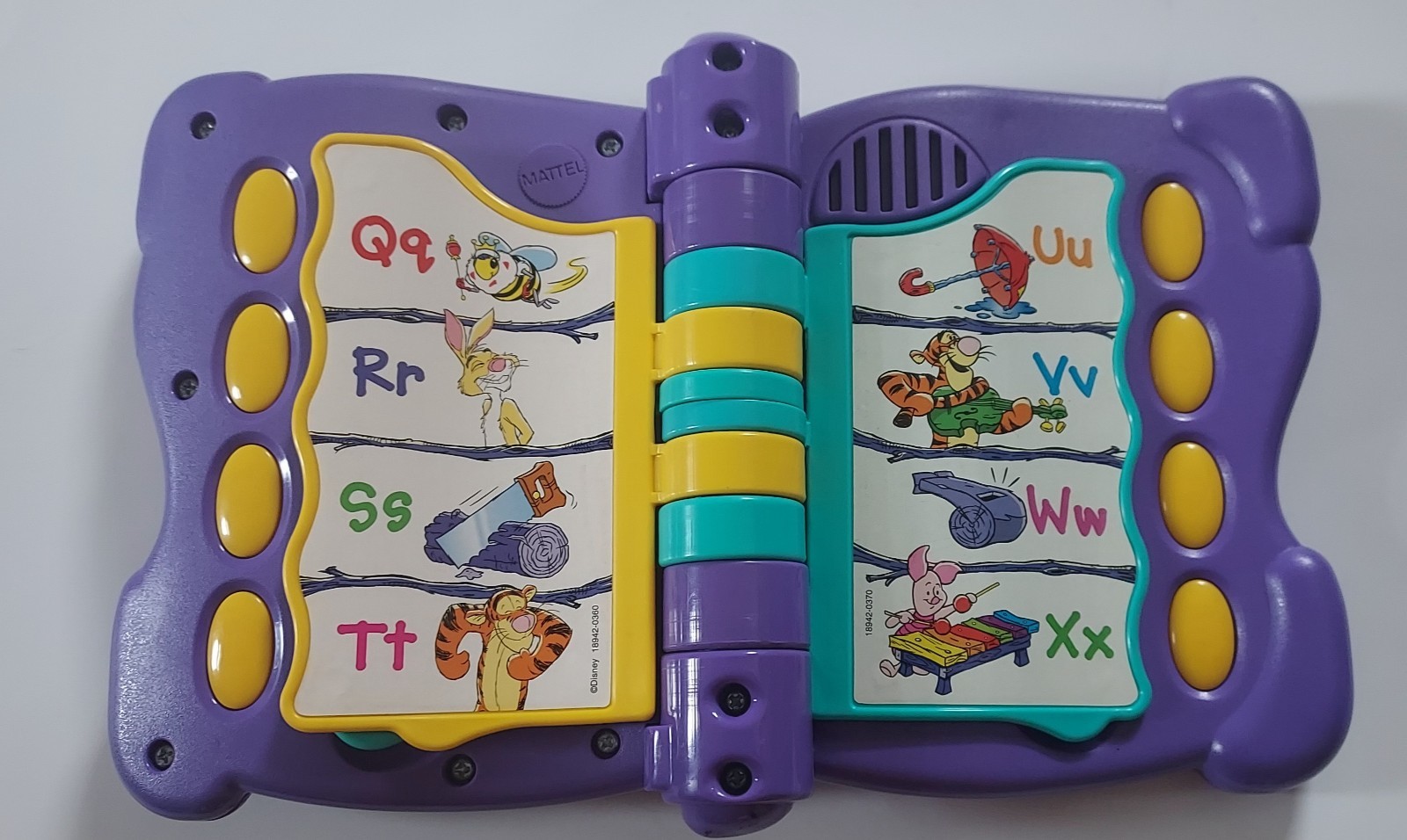 Vintage 1996 Talking Fun ABCs Winnie the Pooh Alphabet Learning Toy Book WORKS