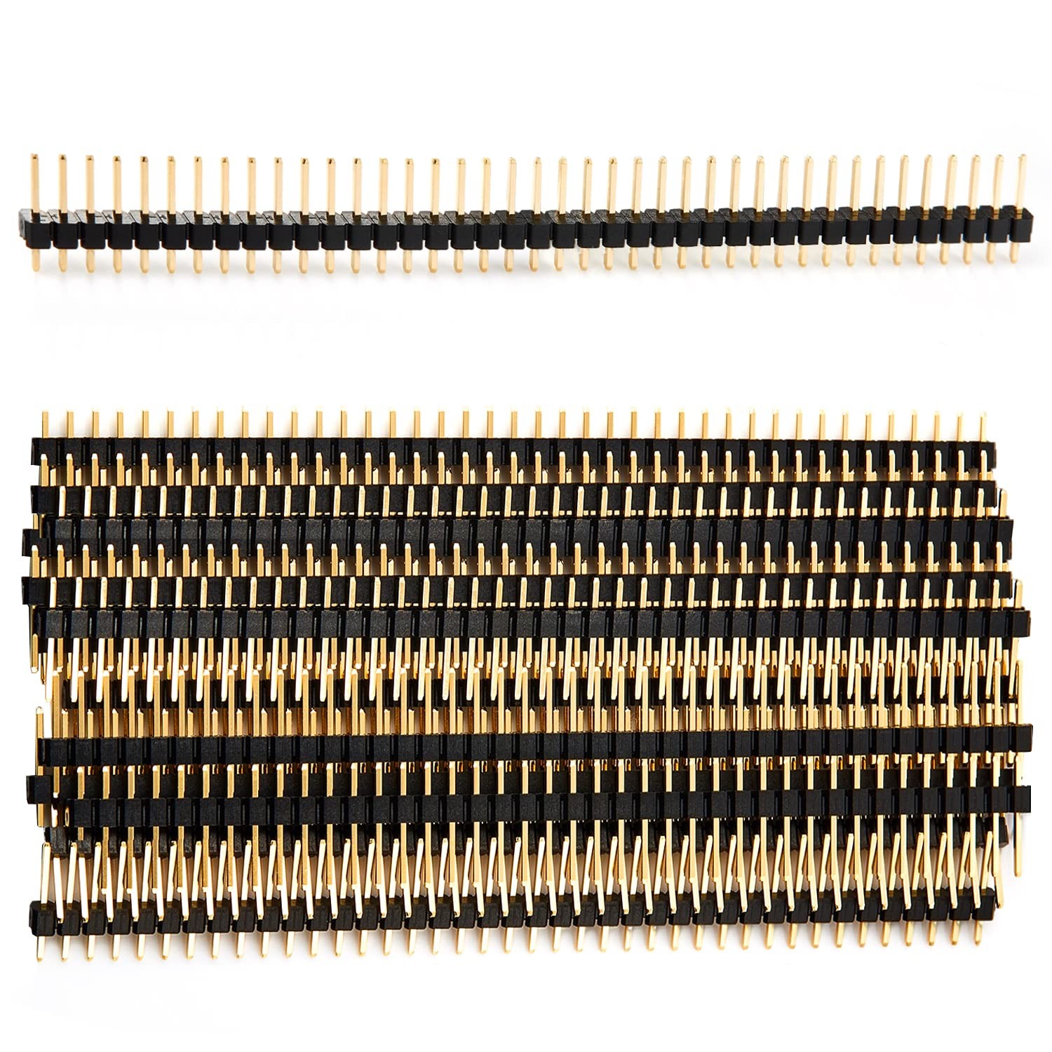 Chanzon Pin Header Strip for Arduino Gpio 40 Standard, (03) Male 40pin 10pcs