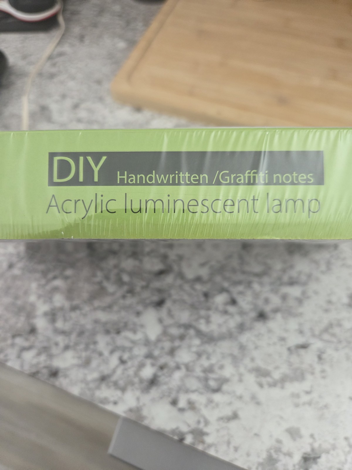 New Sealed DIY Acrylic Luminescent Lamp – White & Green Packaging