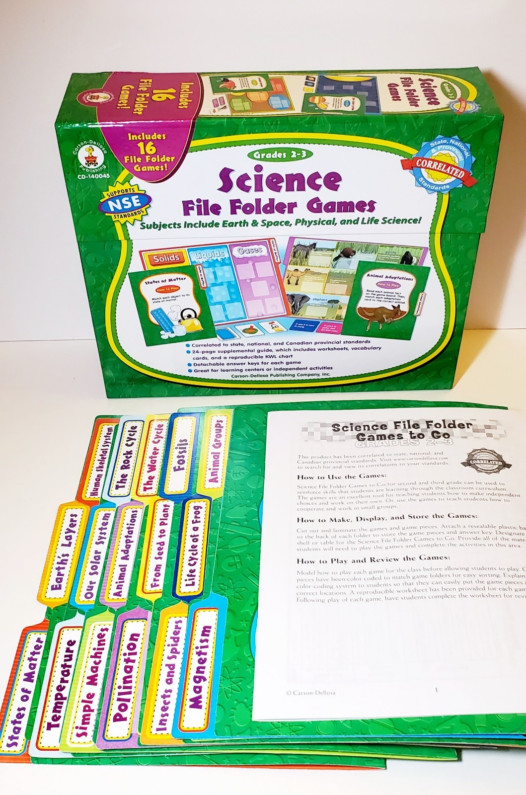 Carson-Dellosa Education Science file folder games, Grades 2-3