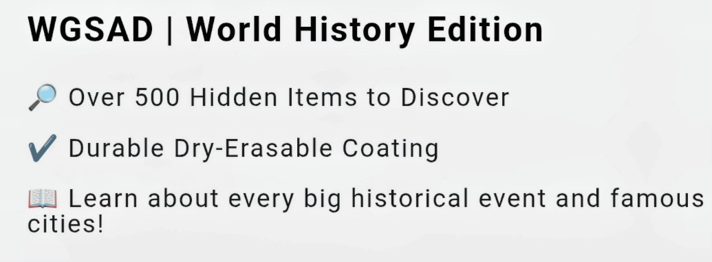 World Greatests Search & Discover HUGE poster World History Edition