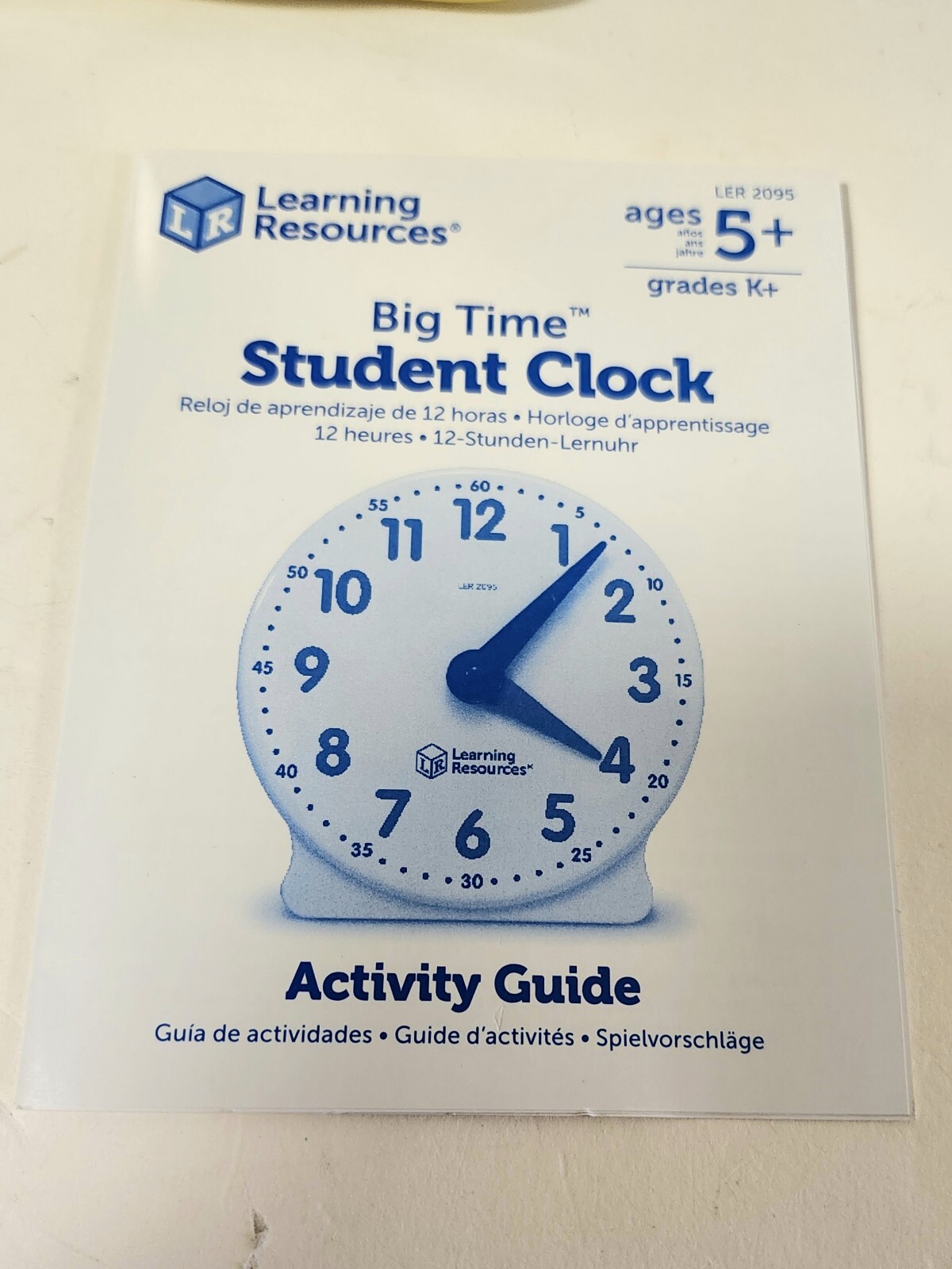Learning Resources Big Time 12-Hour Clock Tell Time Educational Set