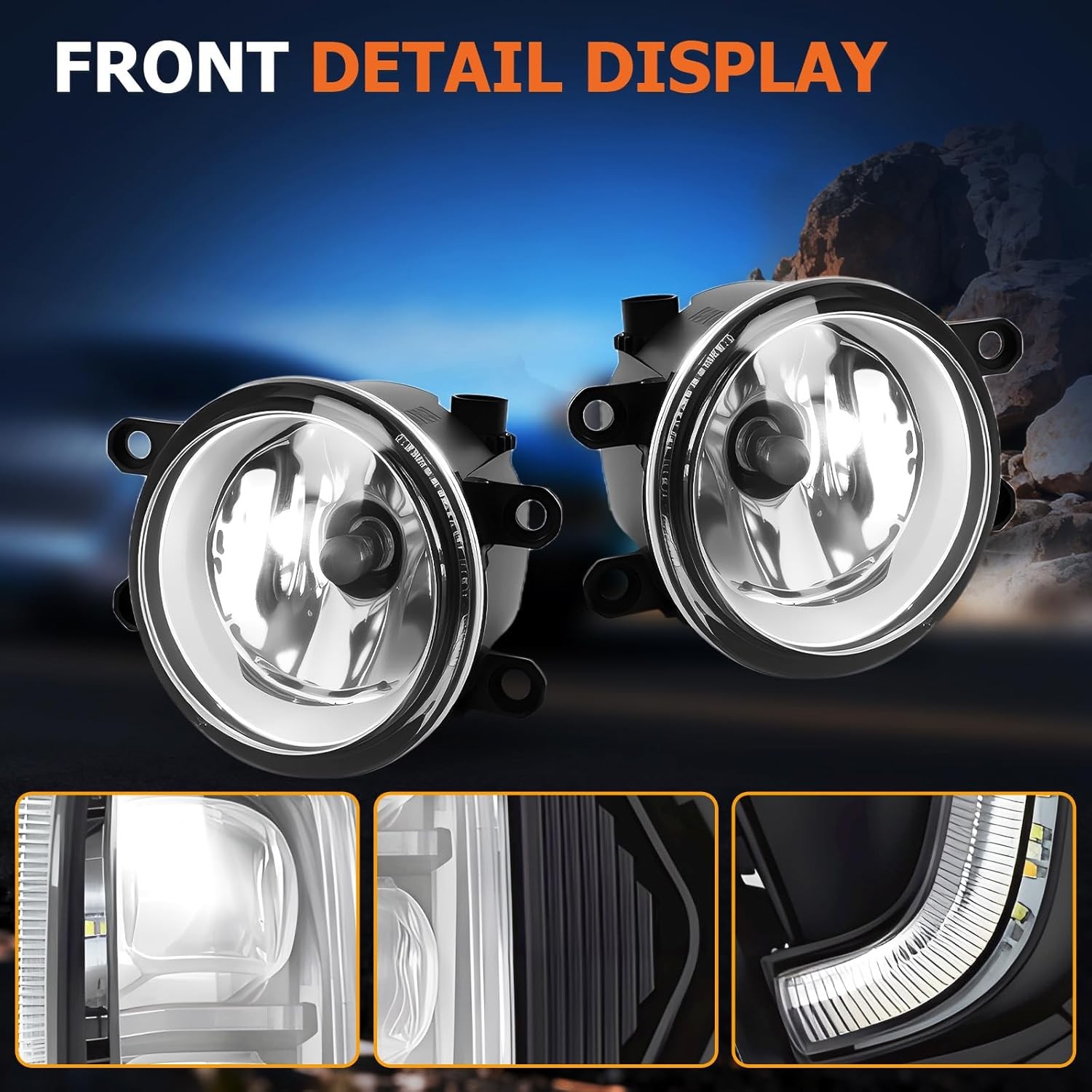 Fog Fog Lights Assembly Compatible With 2007 2008 2009 Toyota 2007-2009 CAMRY