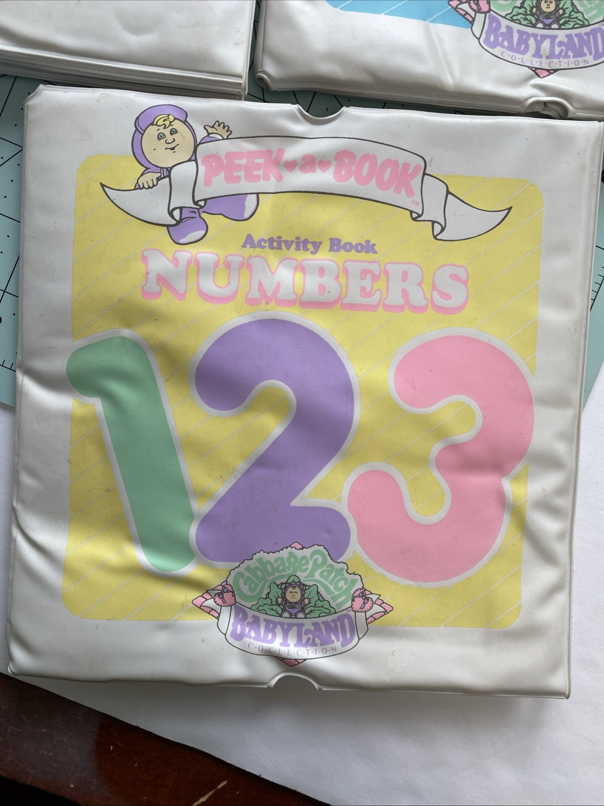 Vtg CPK Peek A Book Set Of 3 Soft Book Mats Letters Numbers Shapes/Colors 1987