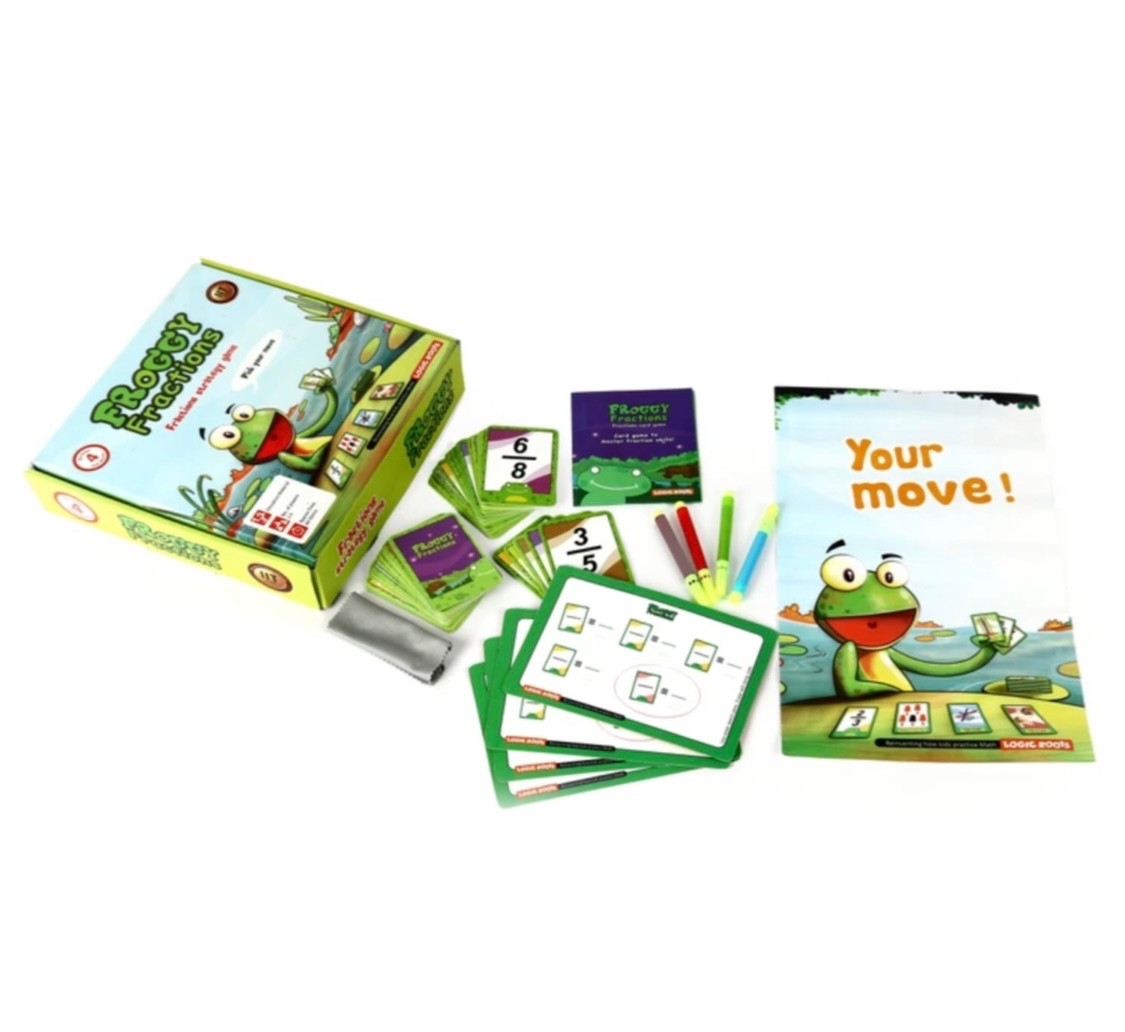Logic Roots Froggy Fractions Math Games Fractions Strategy Game 4th Gr & Up NEW
