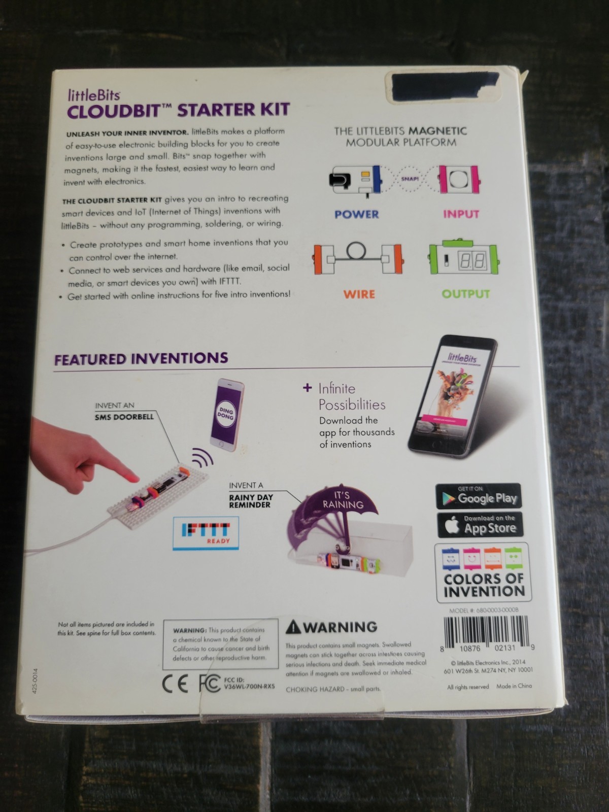littleBits CloudBit Starter Kit Electronic Building Blocks 14+