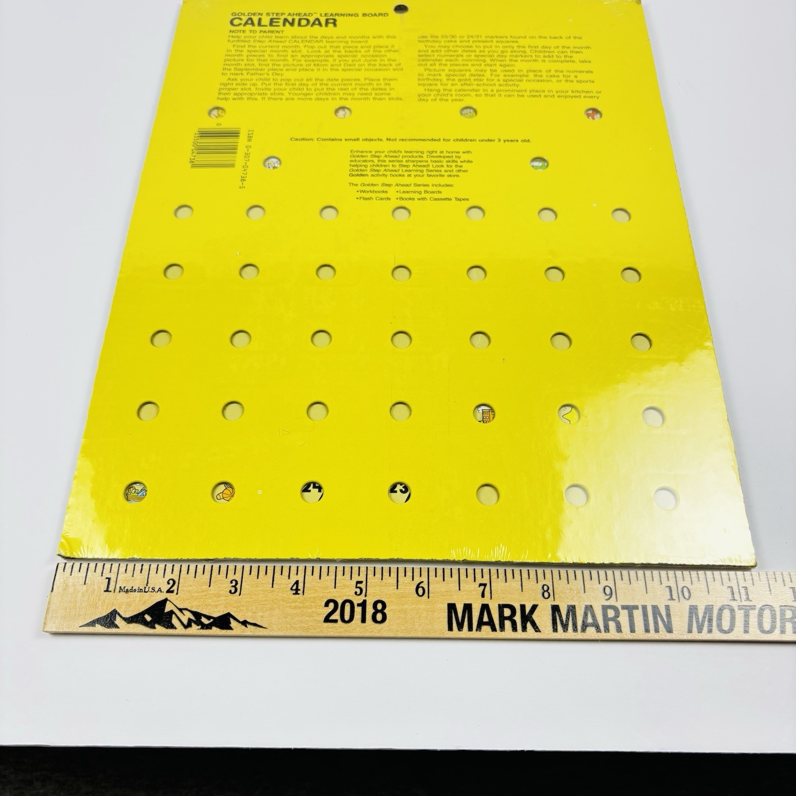 1985 Golden Step Ahead School Classroom Calendar Learning Board Retro 80’s NEW