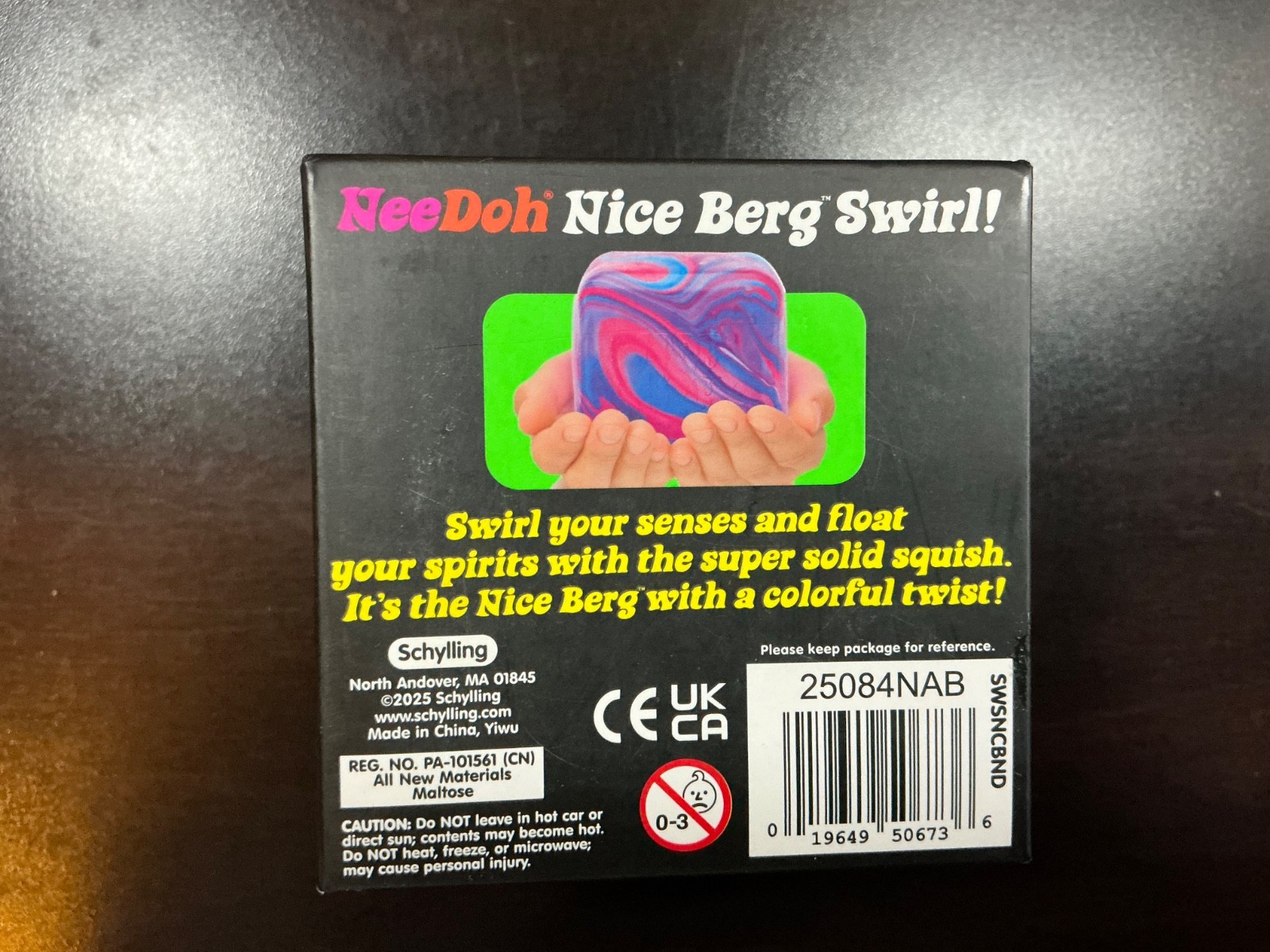 NeeDoh Nice Berg Swirl – ORANGE YELLOW PINK SWIRL – NEW – AUTHENTIC