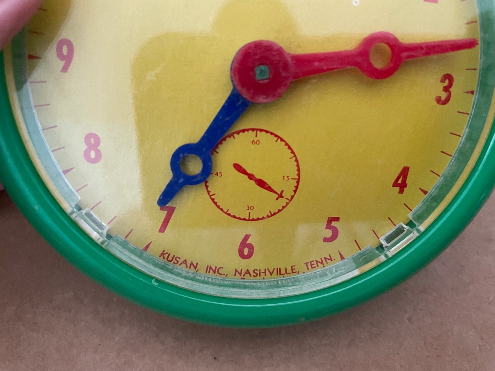 Vintage BIG TIME Kusan Inc Plastic Toy Watch Clock