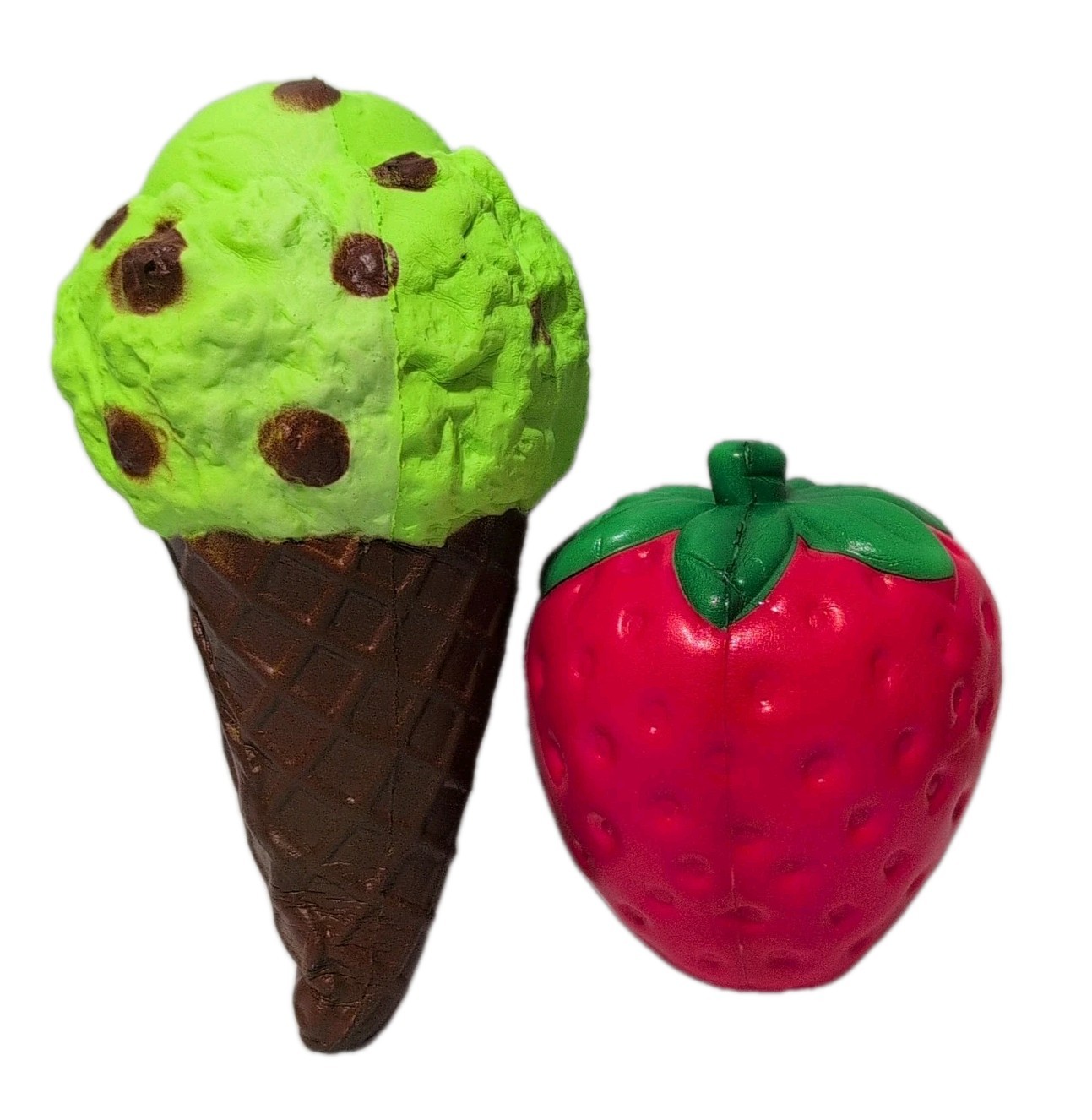 Amazing Squishee Strawberry & Ice Cream Cone Series 2 Soft Foam Slow Rise Stress