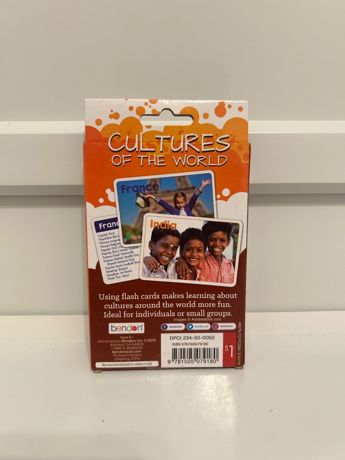 Cultures Of The World (Bendon) Our World Flash Cards – Pk of 36 – Age 6+ and up