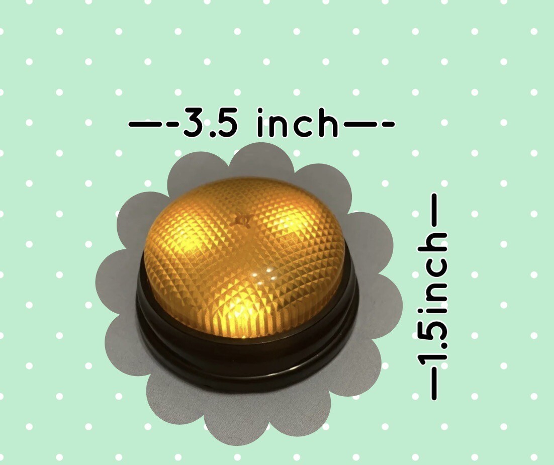 Fun Orange Light Up Push Buzzer With Sound! Learning Resources LRNLER3776