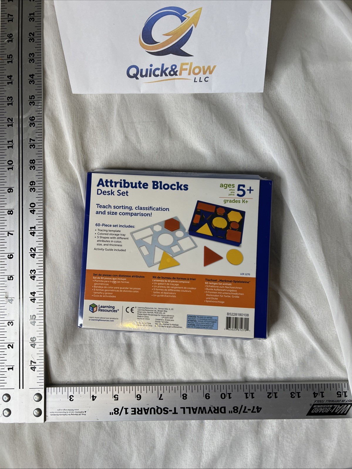NEW Learning Resources | Attribute Blocks Desk Set | (60 Pieces) Brand New