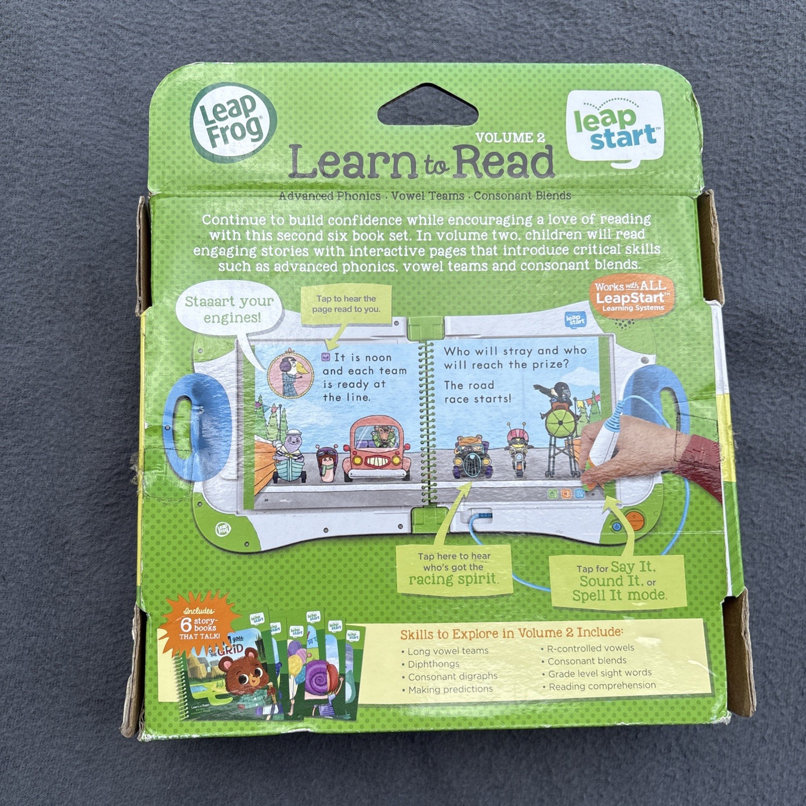 LeapFrog LeapStart Learn to Read Vol 2 6-Book Set Phonics Ages 4–7 NEW