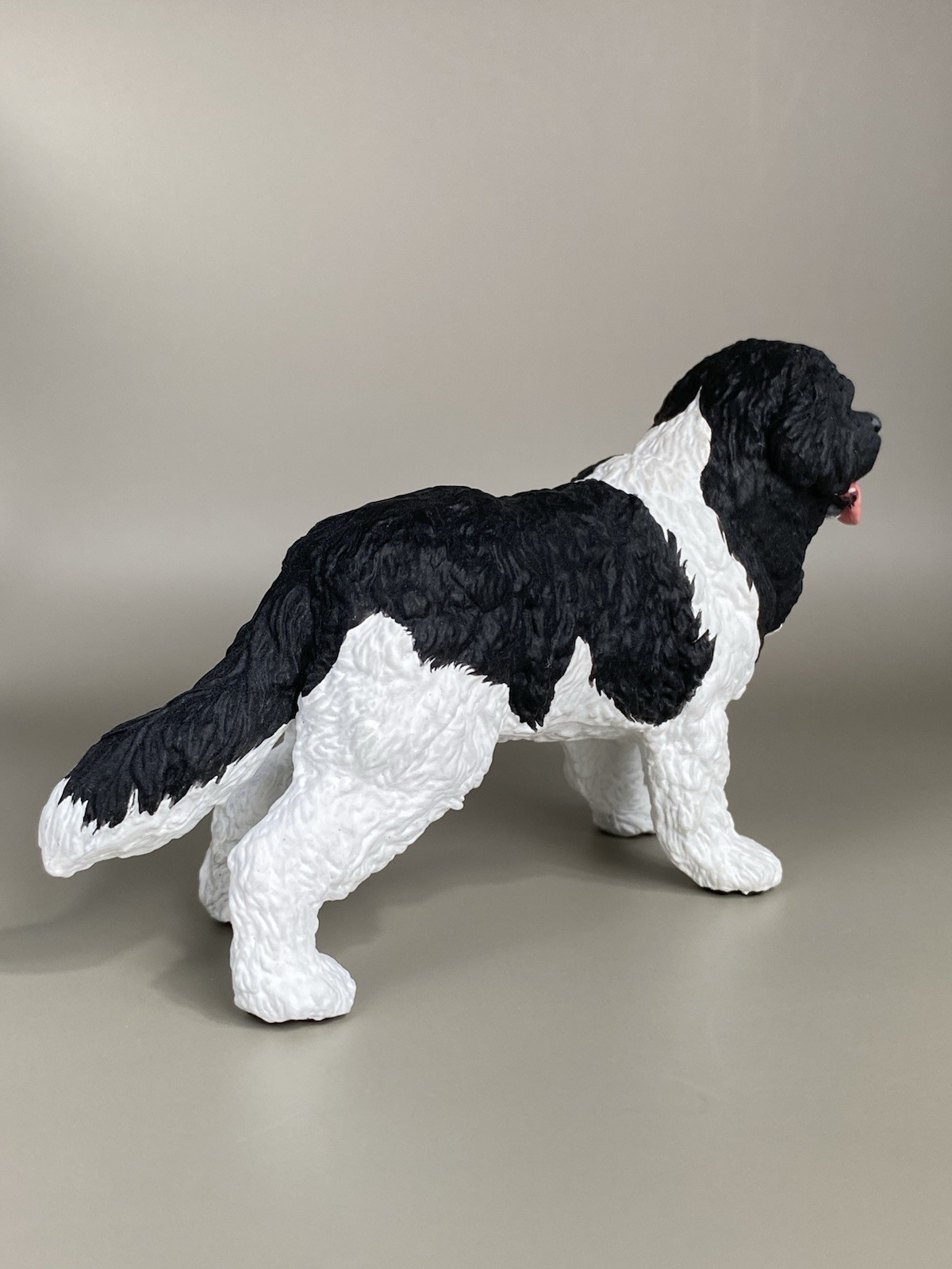 OOAK Custom Schleich PAPO Newfoundland Dog Plastic Toy Animal Figure