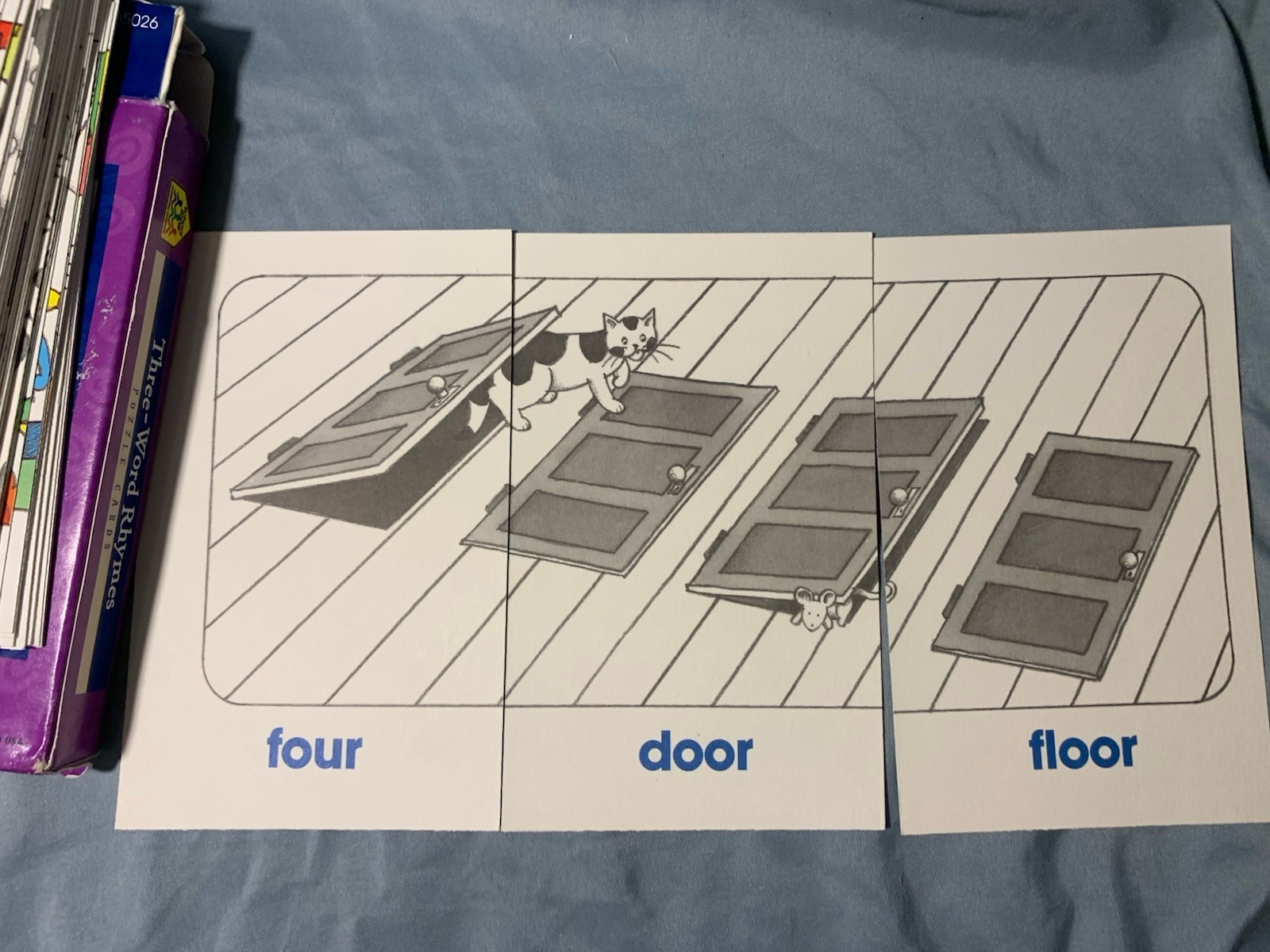 School Zone Three-Word Rhymes Puzzle Cards 05026 Ages 3+ for 3-4 Years