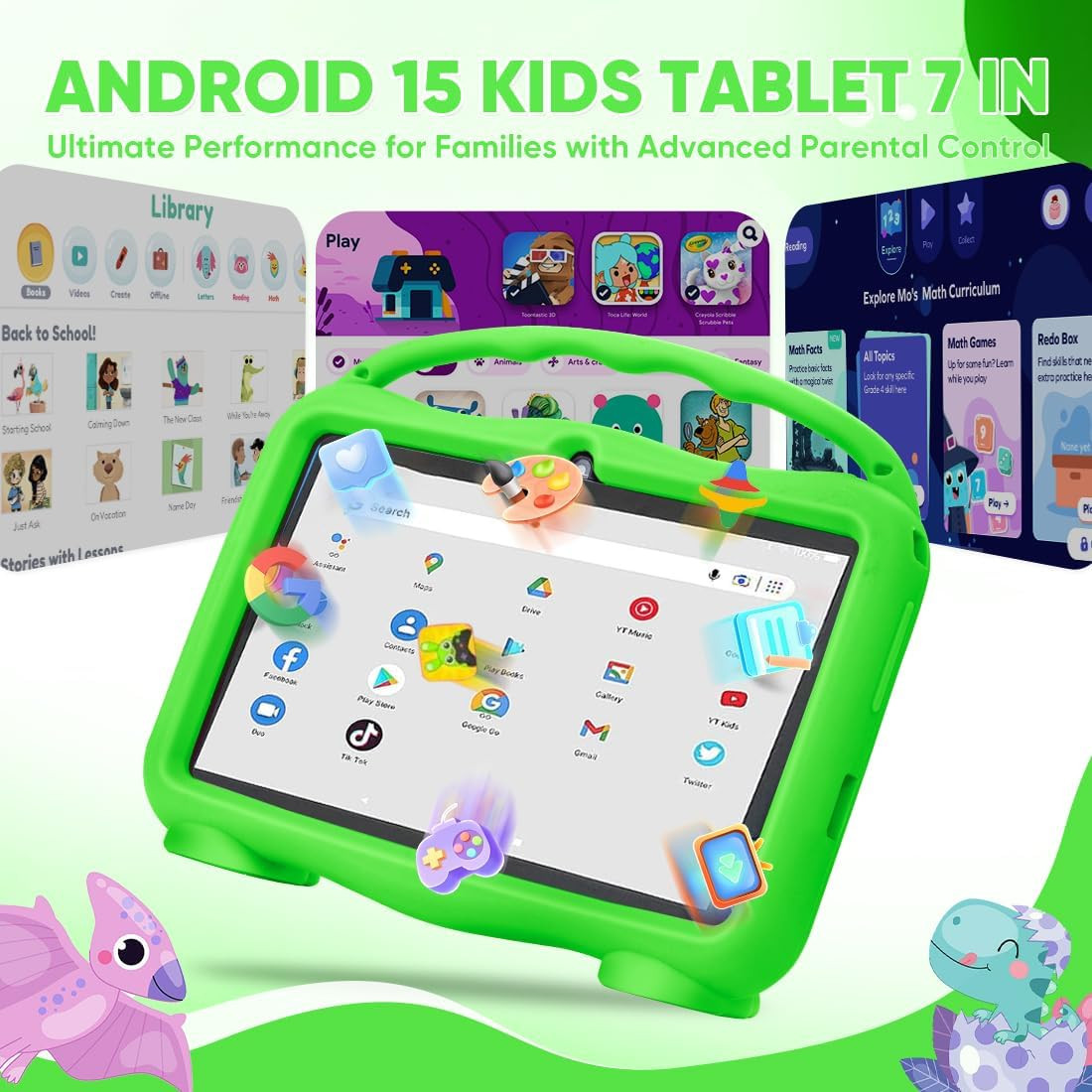 Kids Tablet, 7 Inch Tablet for Kids, Educational Learning Toddler Tablet Android