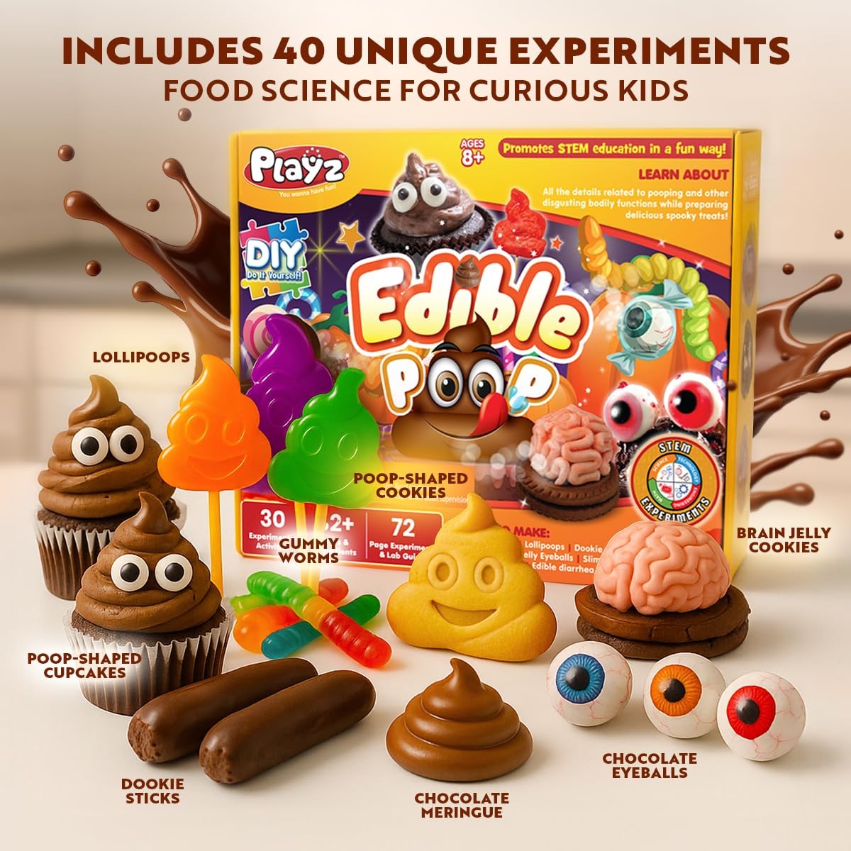 Edible Poo Chocolate & Candy Making Science Kit for Kids Ages 8-12 Years Old …