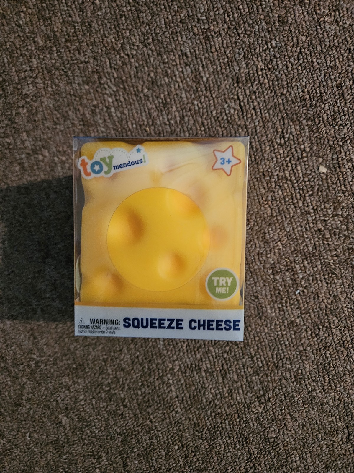 Cheese Large Squishy Block Toy Stress Relief Fun From Toy Mendous SEALED New