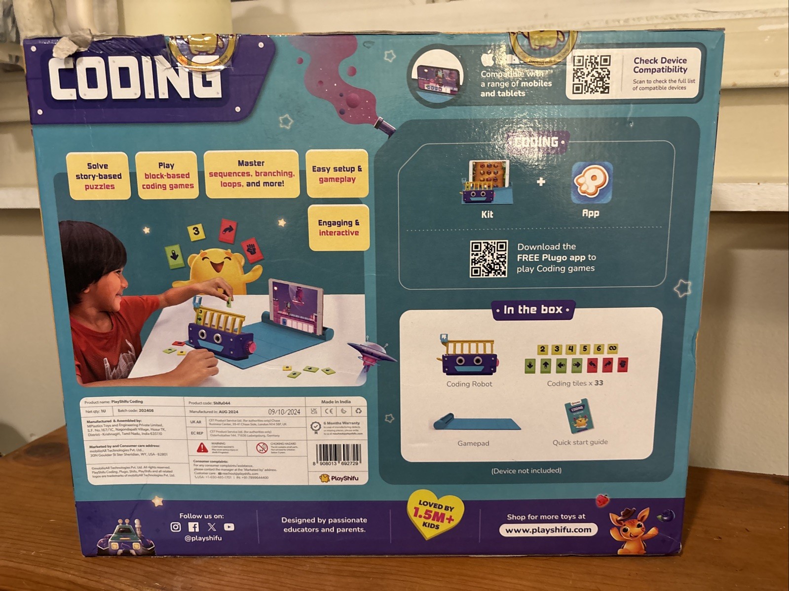 PlayShifu Plugo Coding STEM Kit AR Learning Game Ages 4-10 Complete