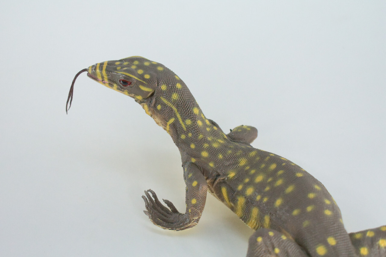 Realistic Monitor Lizard Toy Hard Rubber Lizard, Reptile, Model, 13″ IM20 B656