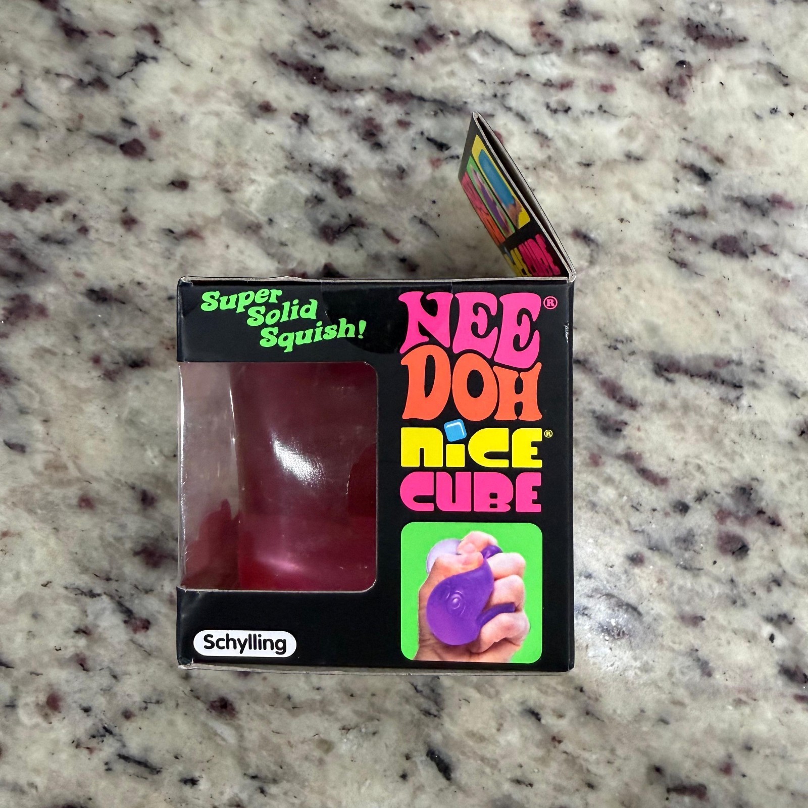 HOT 🔥 NeeDoh Nice Cube Nee Doh Squishy Clear Cube 🩷 Pink!