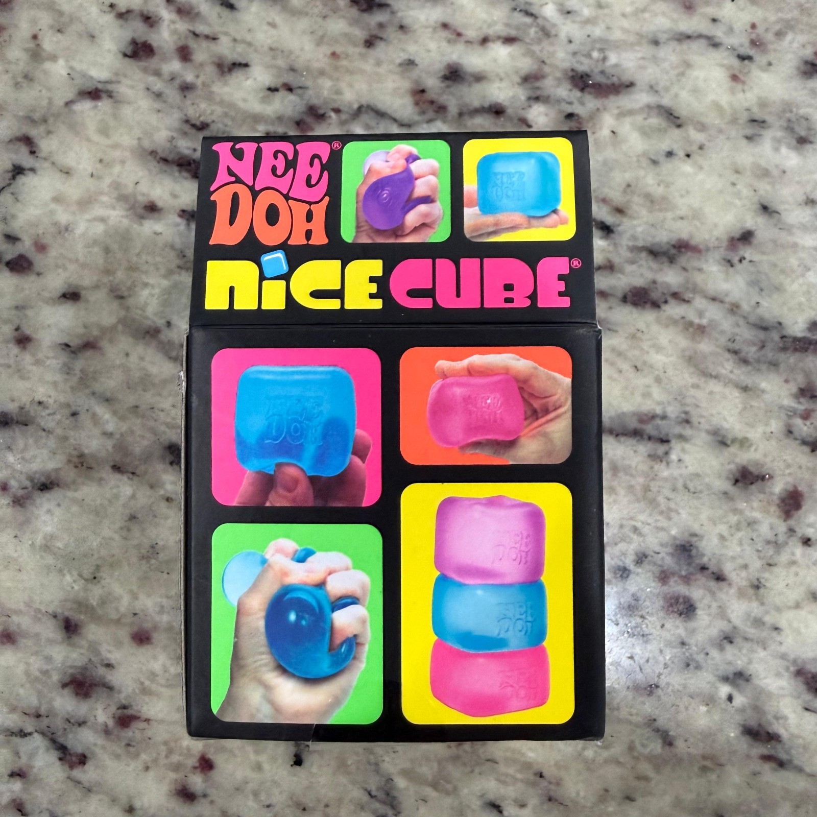 HOT 🔥 NeeDoh Nice Cube Nee Doh Squishy Clear Cube 🩷 Pink!