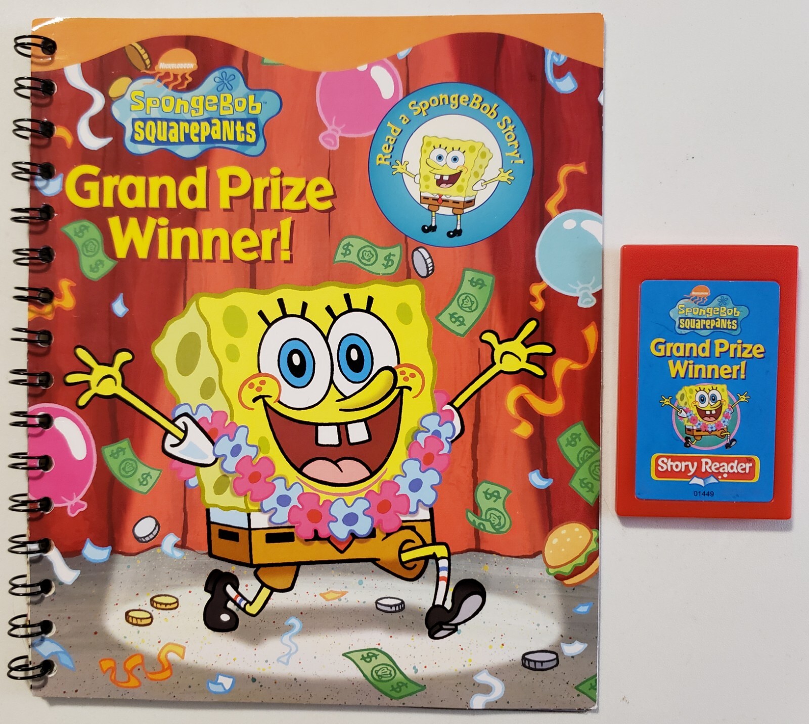 Story Reader Sponge Bob Square Pants Grand Prize Winner Book with Cartridge