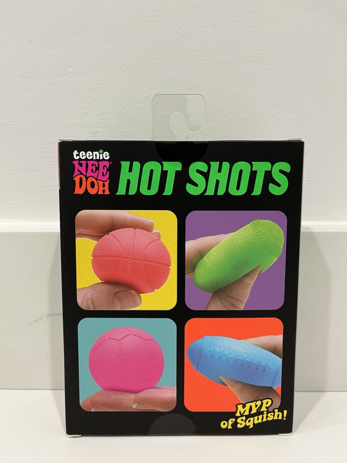 Needoh Teenie Hot Shots 4-Pack Nee Doh Set of 4 – Swish Grand Goal Punt Balls