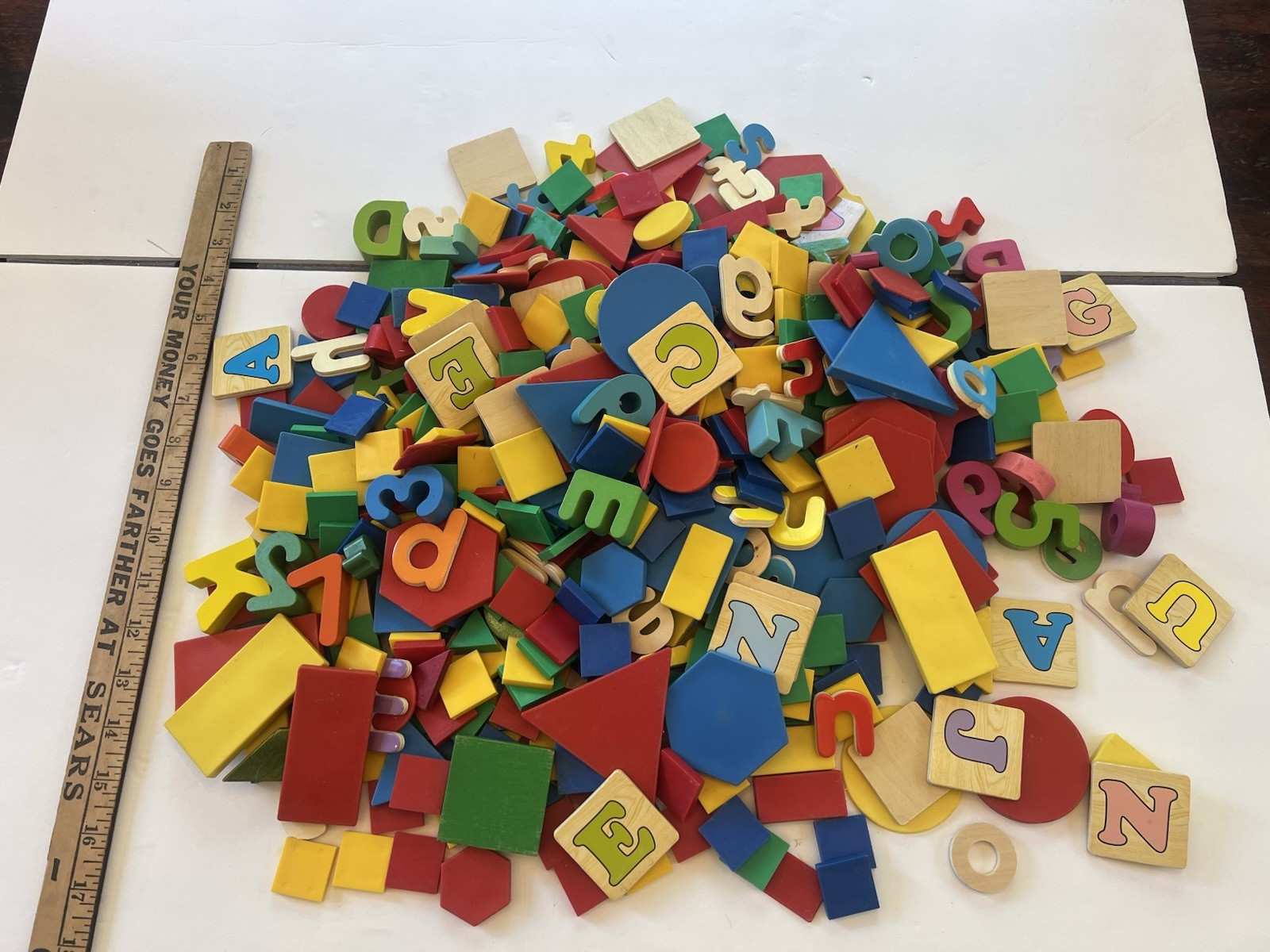Educational Tools Lots Letters, Numbers,and Shapes Homeschool Blocks Classroom
