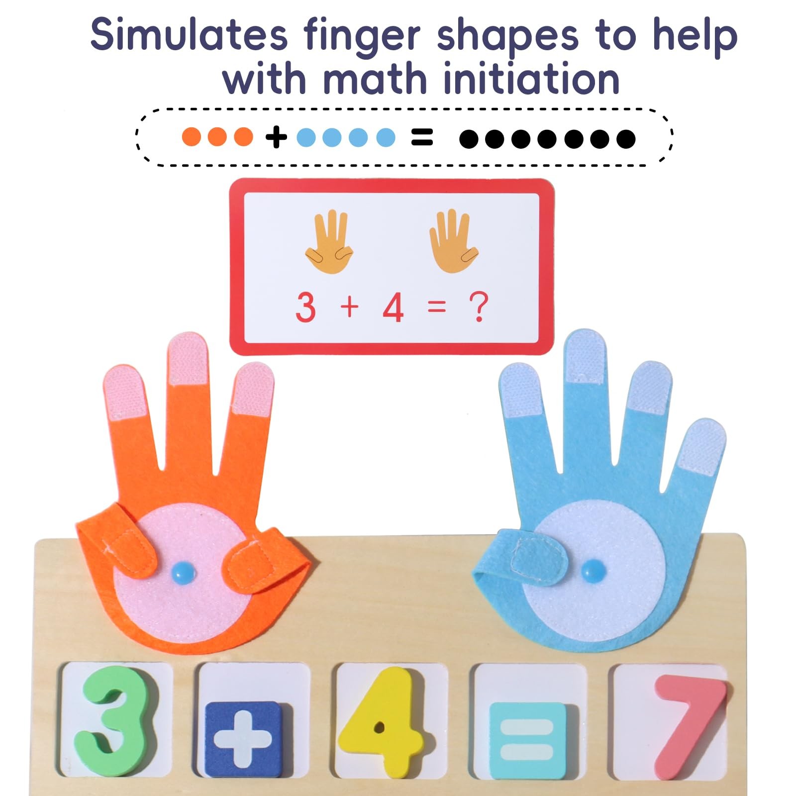 Montessori Math Board Toy Double-Sided Counting & Number Tracing Kids 3-6