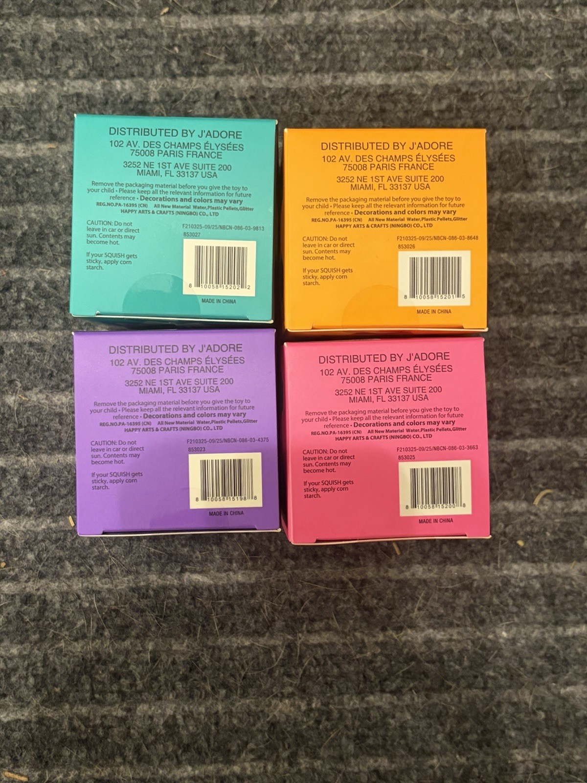 J’adore Glow Squish Glow Up! Lot Of 4 Multicolor Tactile Squeeze Toy Ball