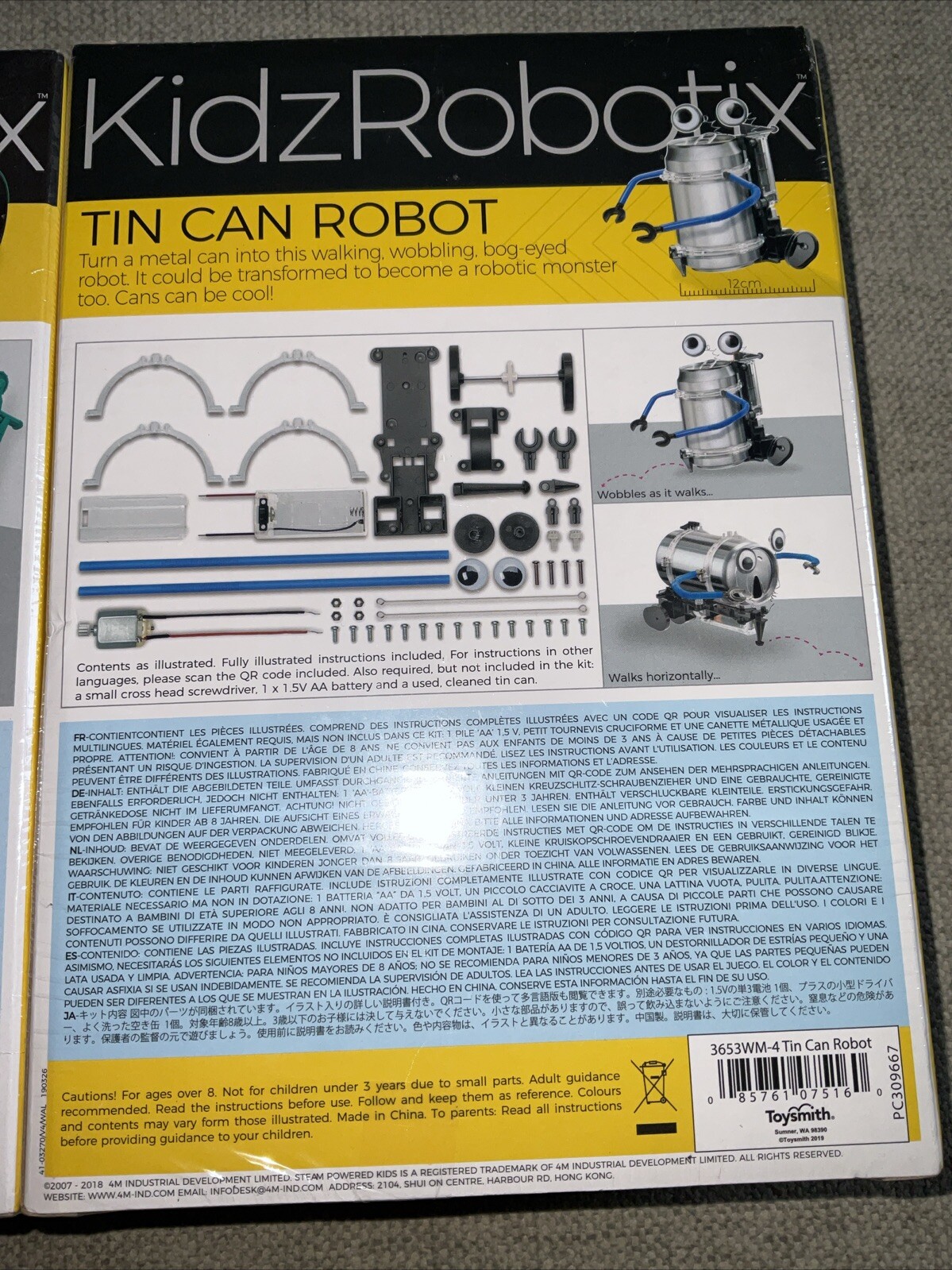 KidzRobotix Crazy Robot & Tin Can Robot Lot Of 2 NIB Ages 8+