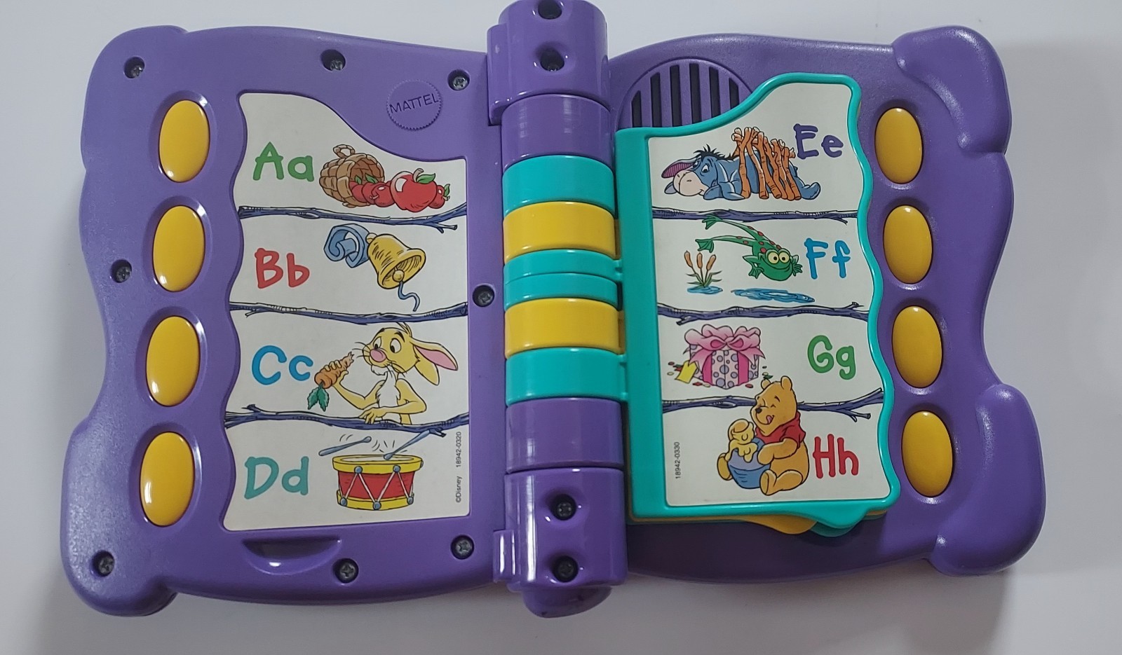 Vintage 1996 Talking Fun ABCs Winnie the Pooh Alphabet Learning Toy Book WORKS