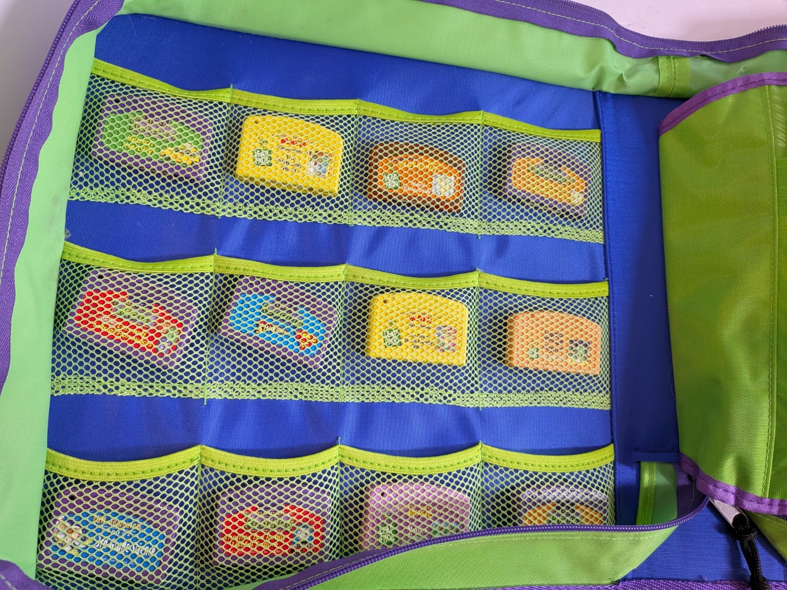 16 Leap Frog Leappad Book & Cartridge Lot & Storage Case Math Dinosaurs Scooby+