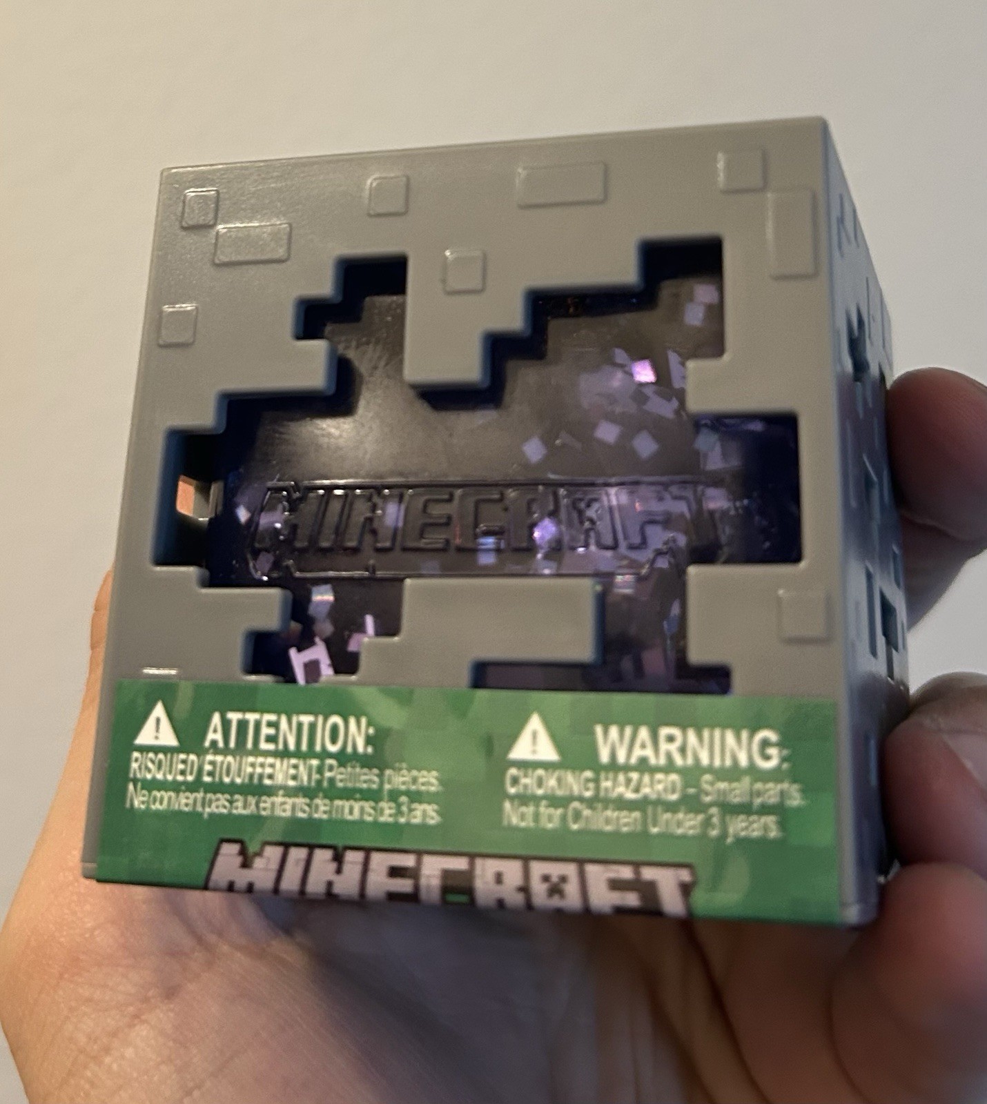 Minecraft Jelly Cube – Purple w/ Pickaxe – 1/48 Chase – New Squishy