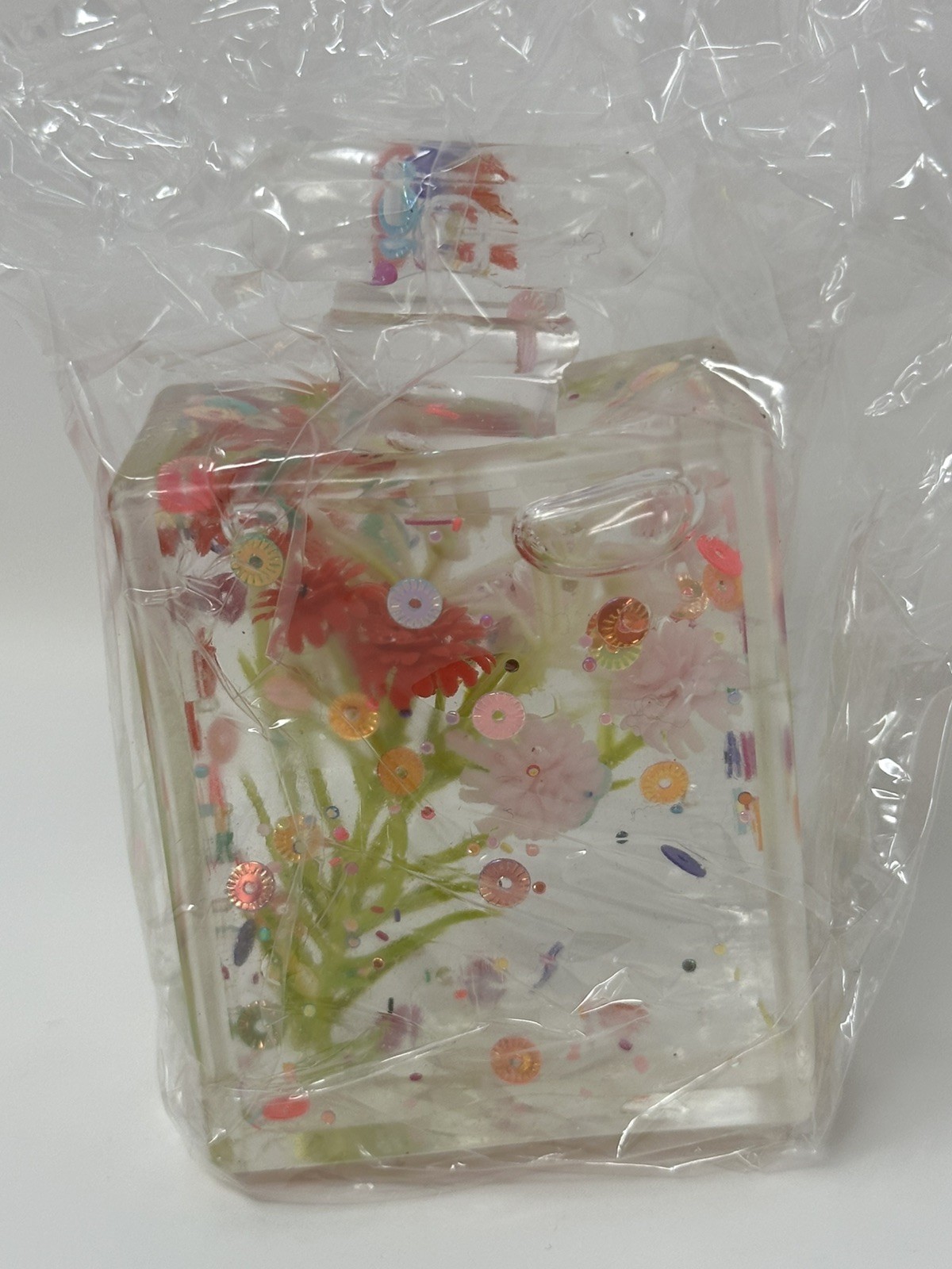 New Perfume Bottle Sugar SQUISHY Squeeze TOY Glitter RED PINK Flower