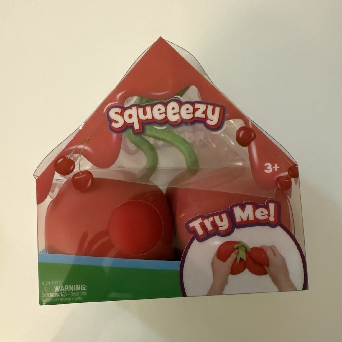 Sunny Days Squeezy Cherry Tactile Squeeze Toy