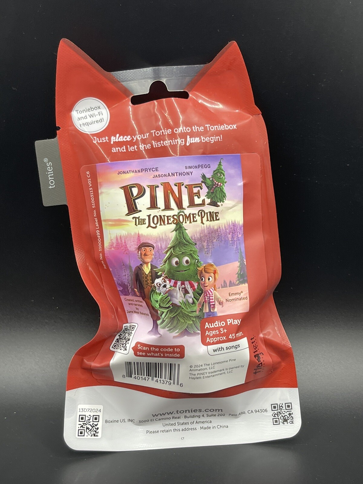 🌲 Piney: The Lonesome Pine Tonies Figure – US Release For Toniebox Players 🌲