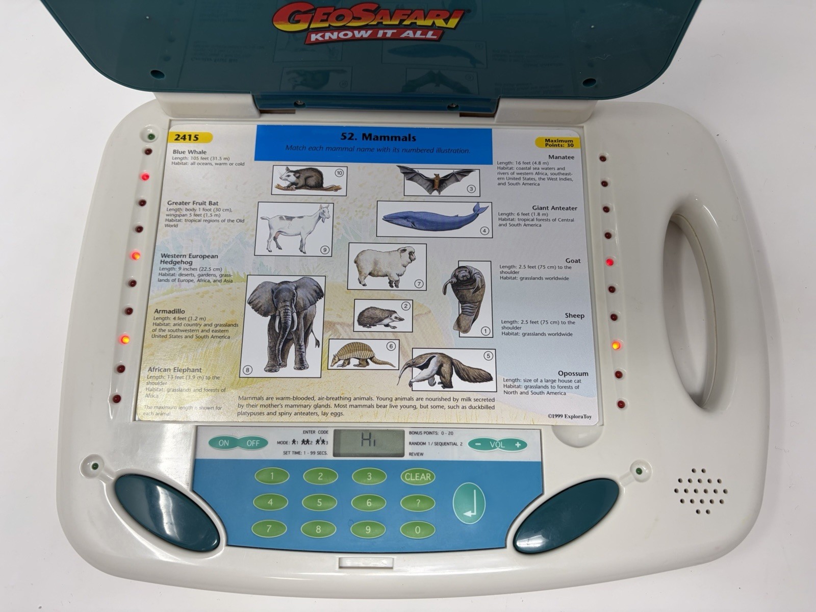 Geosafari Know It All Learning Laptop 60 Cards In Great Working Condition